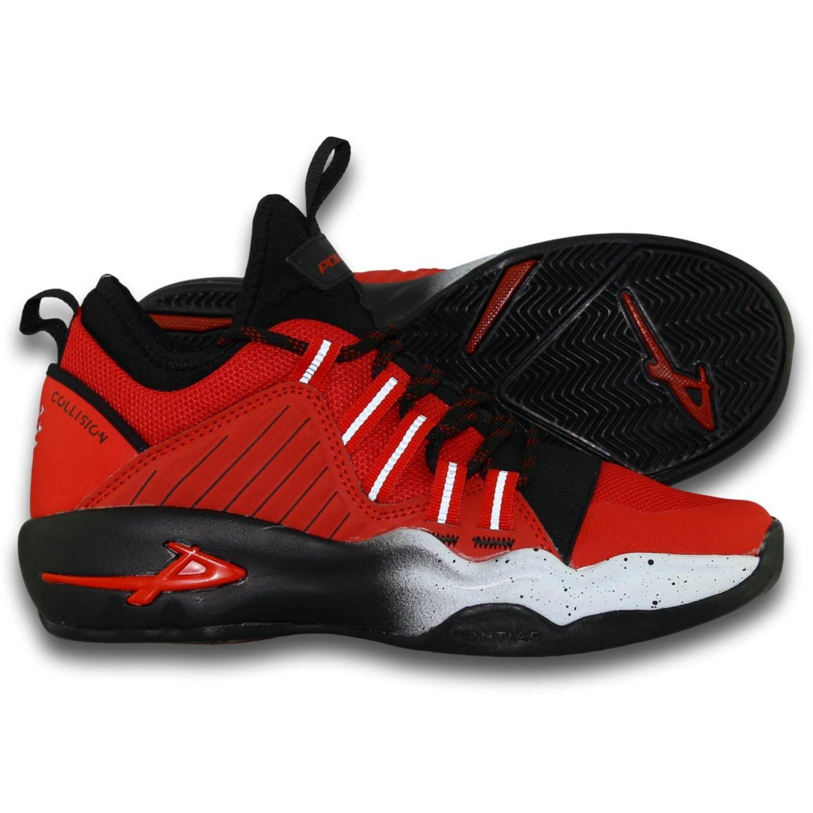 Tenis Para Hombre Tipo Calcetin De Moda Estilo 6114Po7 Acabado Textil Color Rojo Negro 