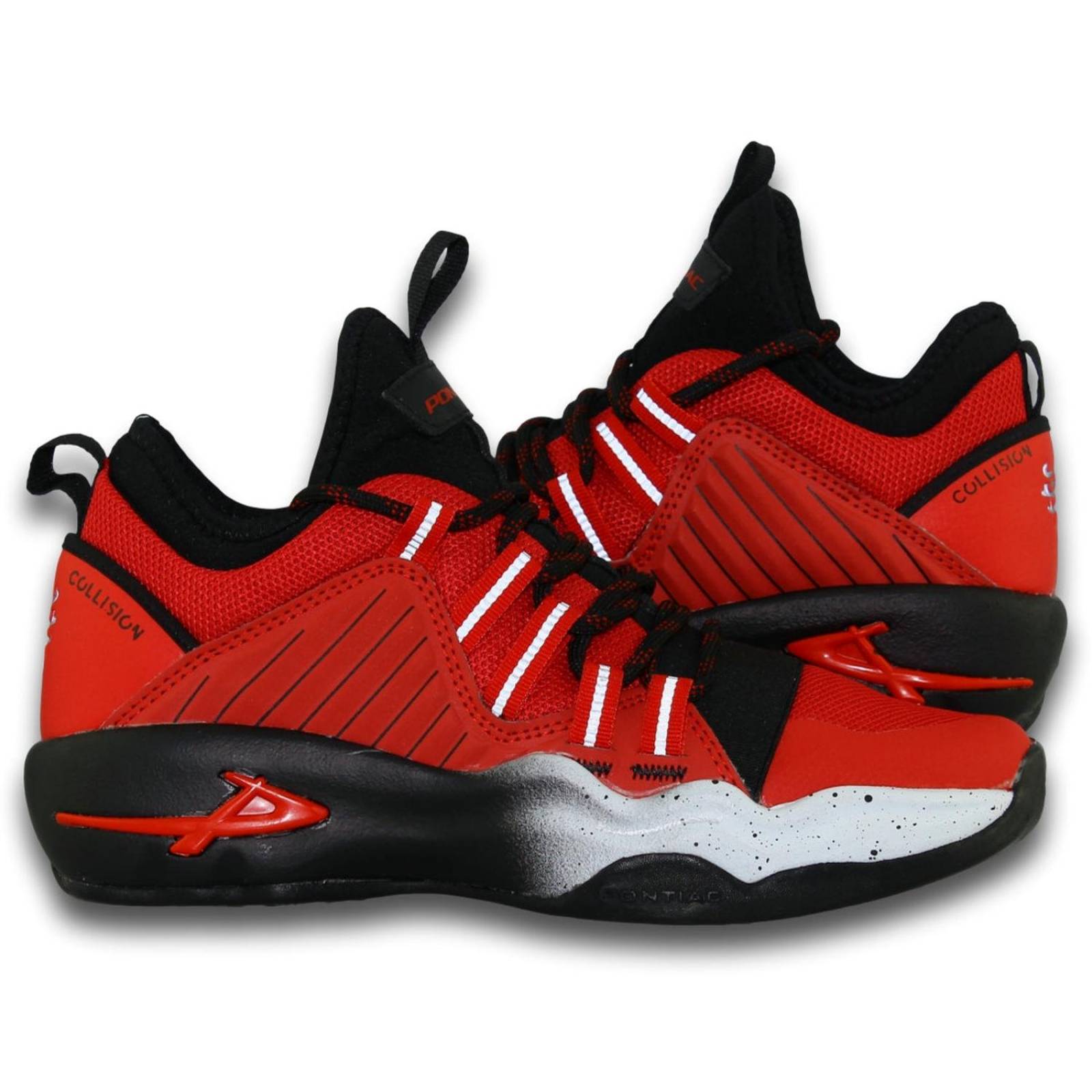 Tenis Para Hombre Tipo Calcetin De Moda Estilo 6114Po7 Acabado Textil Color Rojo Negro 
