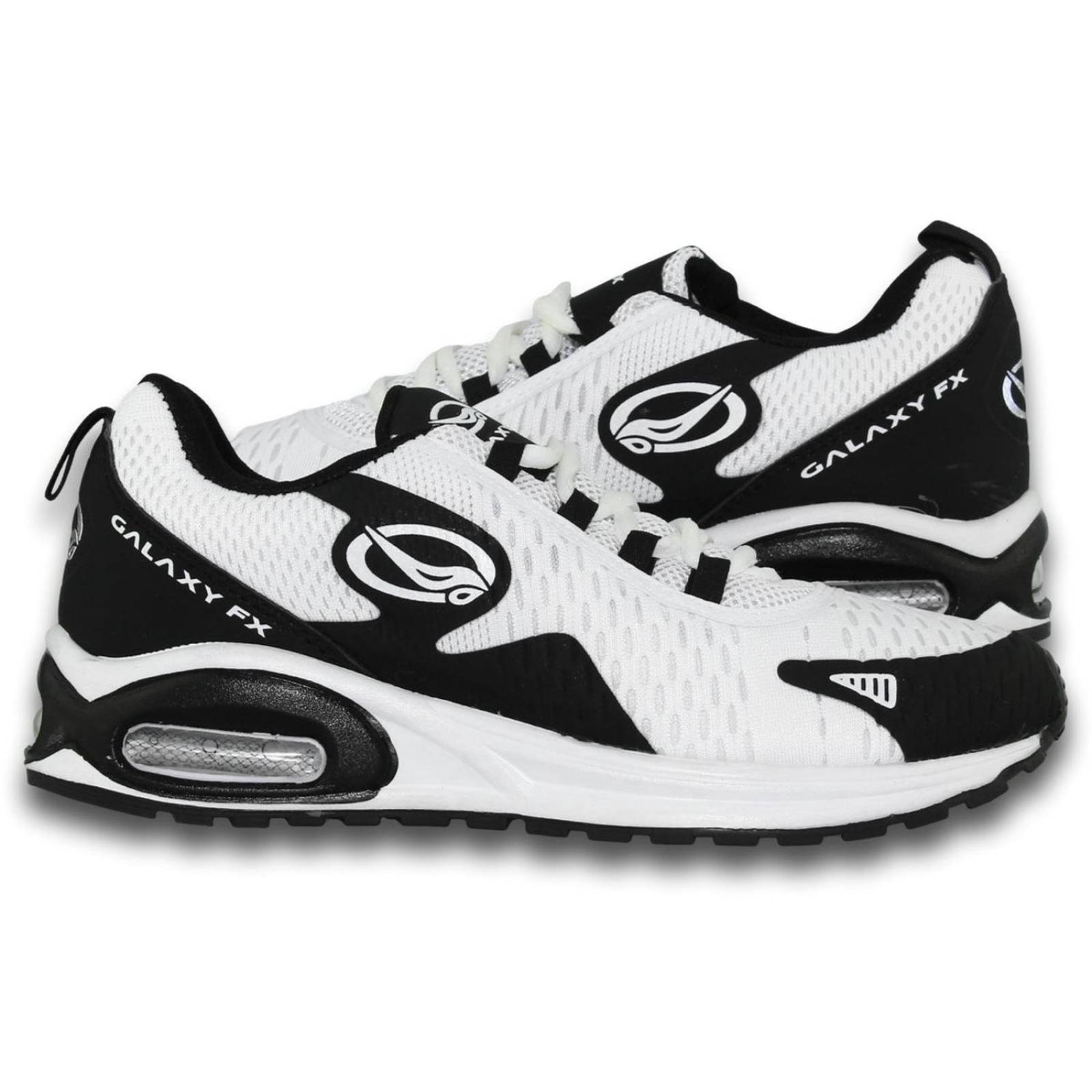 Tenis Para Hombre Con Valvula Estilo 0270Ga7 Marca Galaxy Acabado Malla Color Blanco Negro
