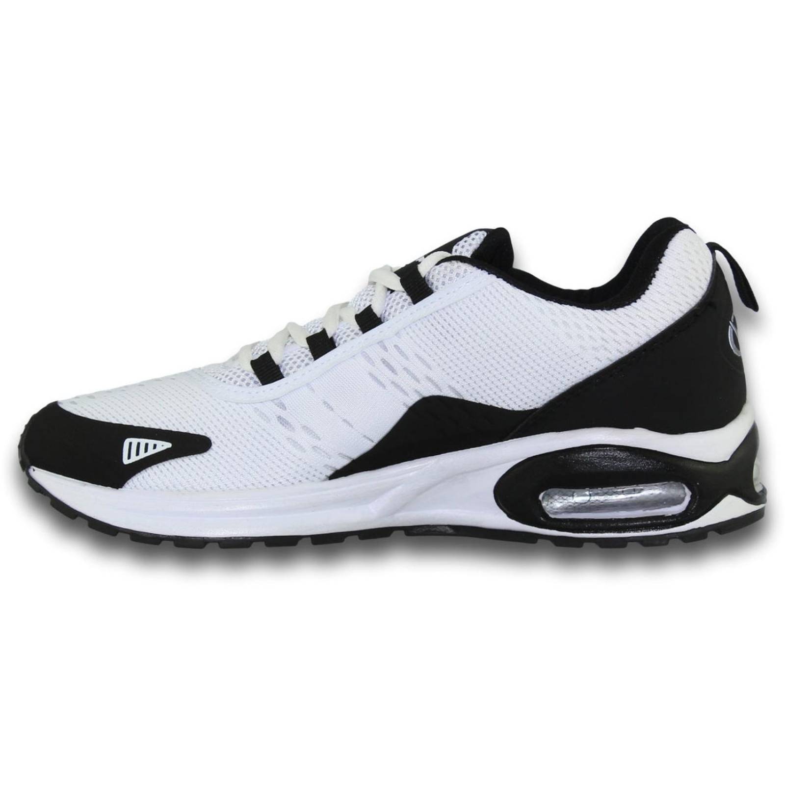 Tenis Para Hombre Con Valvula Estilo 0270Ga7 Marca Galaxy Acabado Malla Color Blanco Negro
