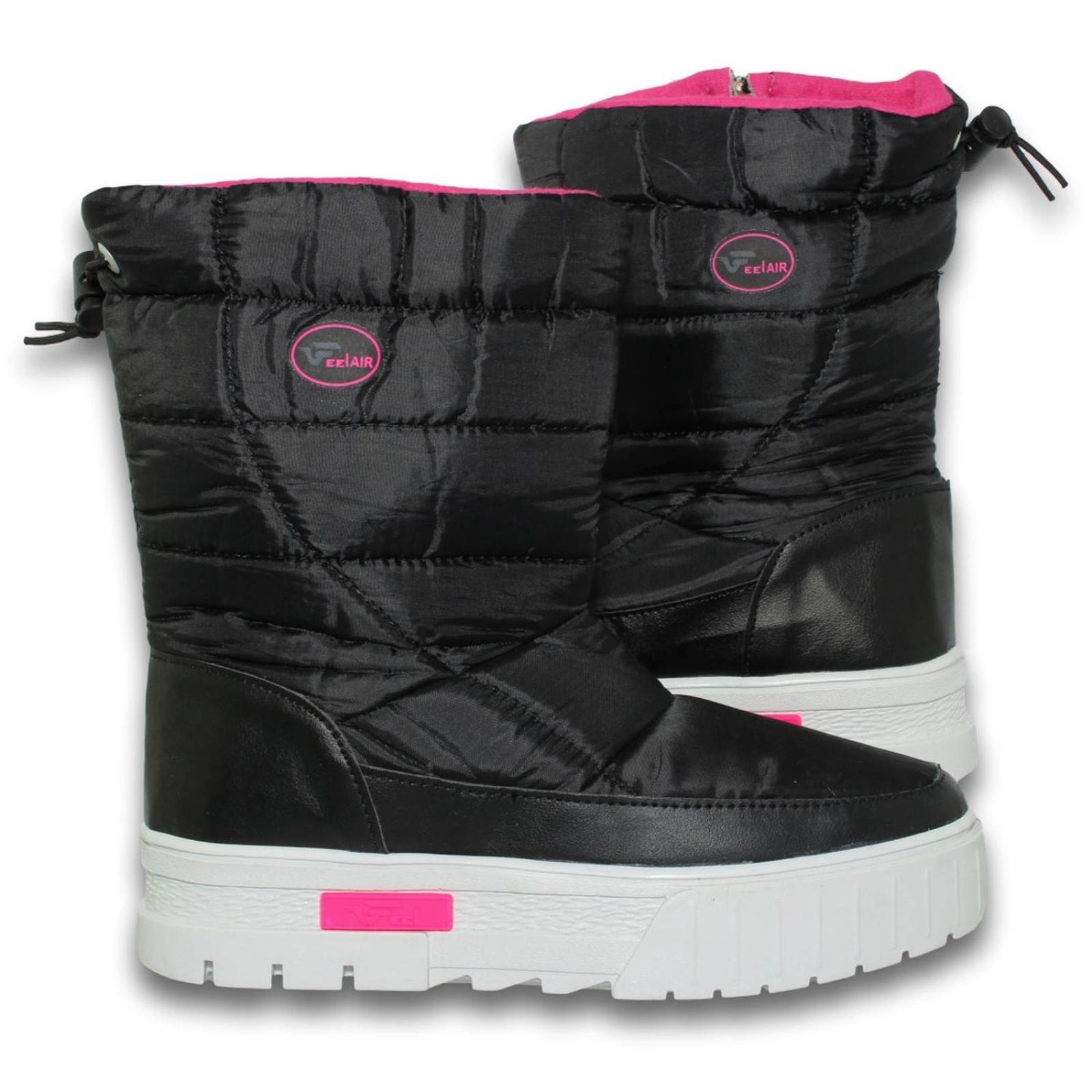 Botas Termicas Con Acabado Textl Para Mujer Estilo 0004Fe5 Color Negro Fiusha
