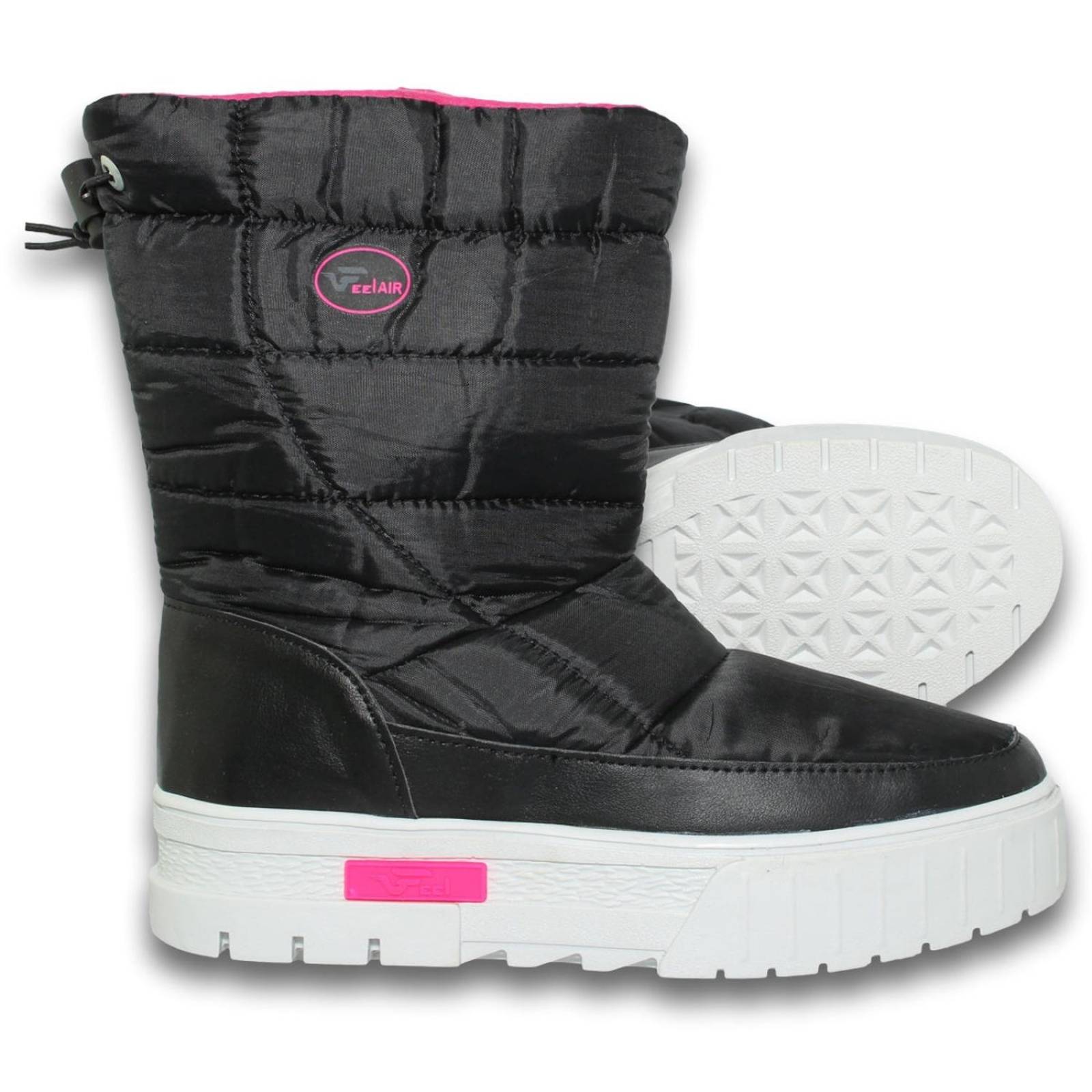 Botas Termicas Con Acabado Textl Para Mujer Estilo 0004Fe5 Color Negro Fiusha