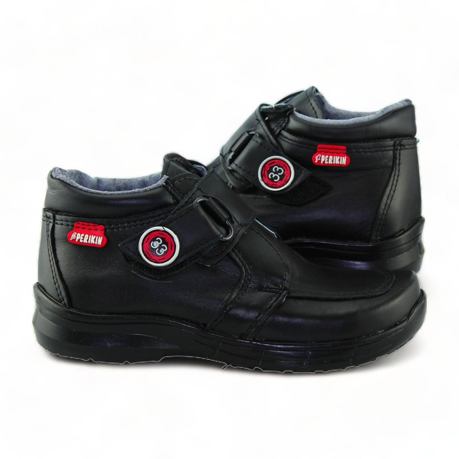 Zapatos Escolares Economicos Para Niño Estilo 0071Pe21 Marca Perikin Acabado Piel Color Negro 