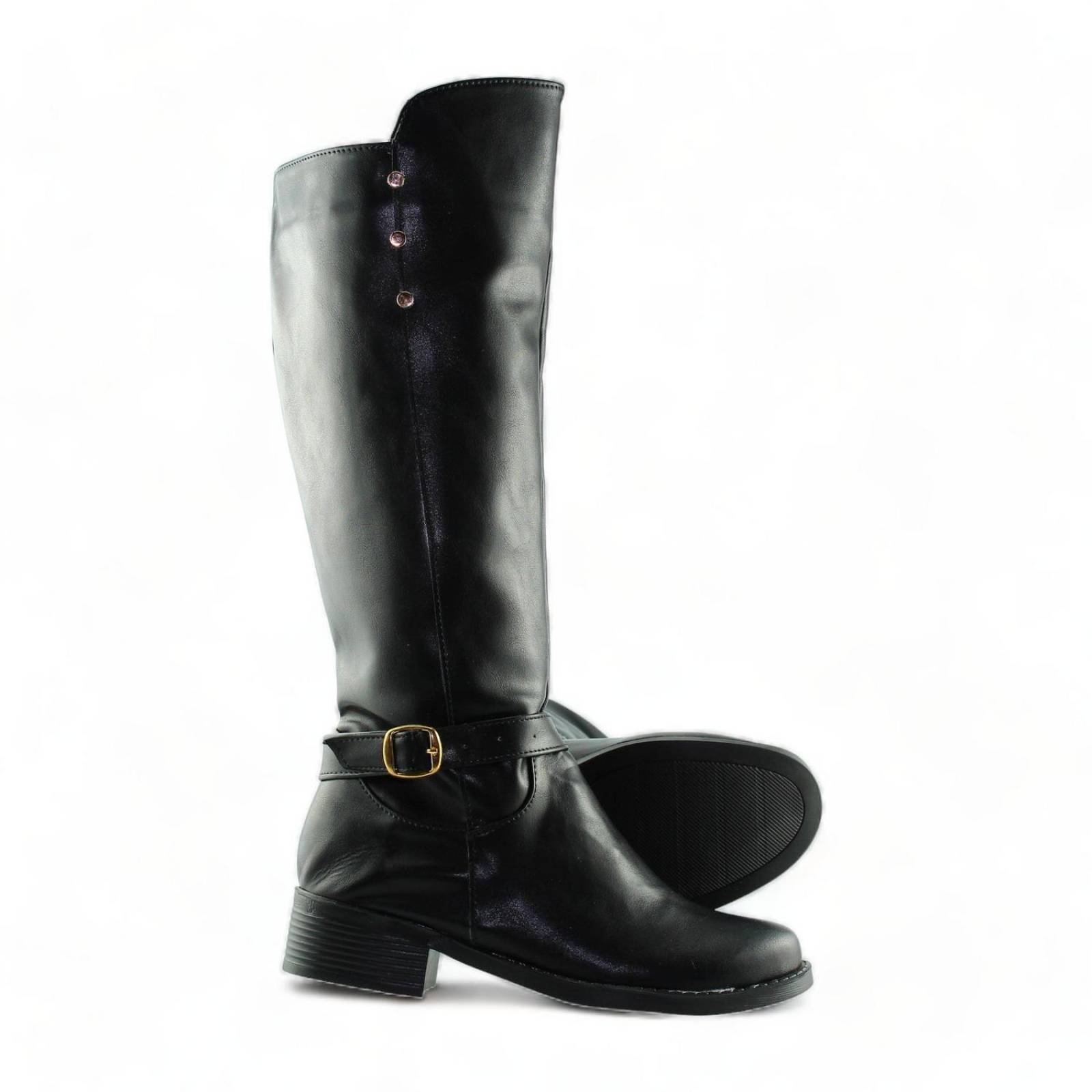 Botas Largas Negras Para Mujer Estilo 0402Su5 Marca Su Favorita Acabado Simipiel Color Negro 