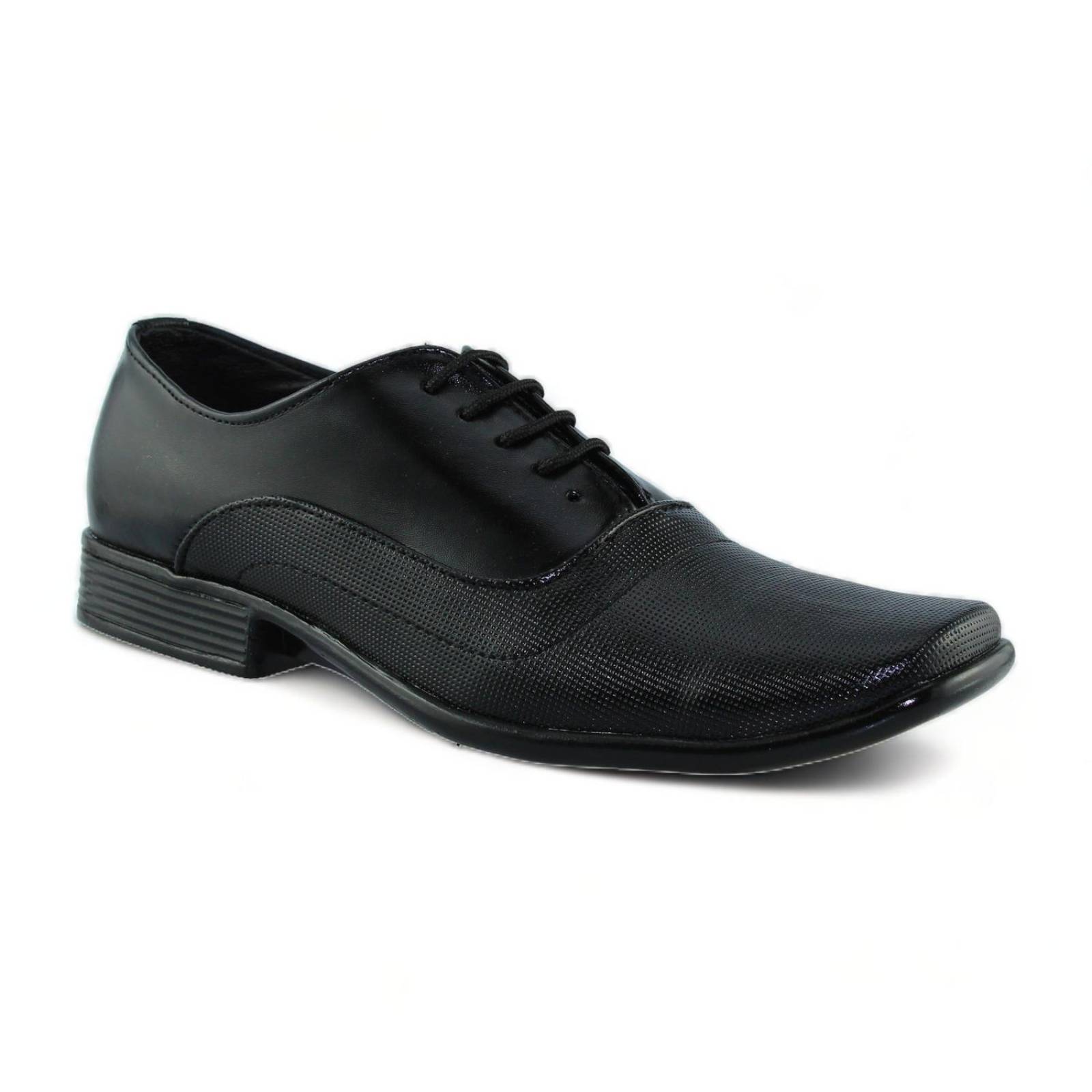 Zapatos De Vestir Para Niño Estilo 0402Df21 Marca D Francesco.Z Acabado Simipiel Color Negro 