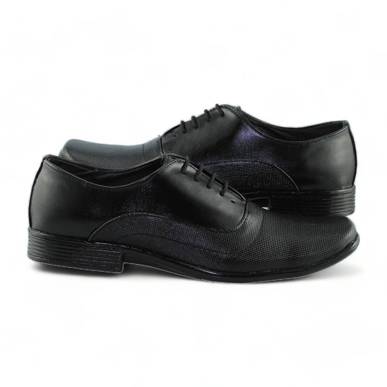 Zapatos De Vestir Para Niño Estilo 0402Df21 Marca D Francesco.Z Acabado Simipiel Color Negro 