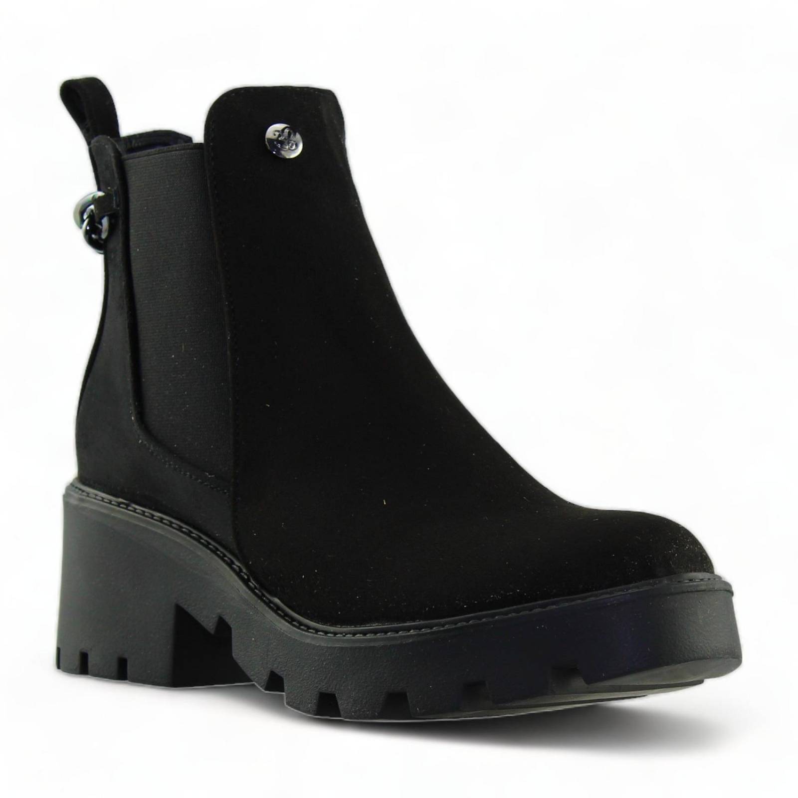 Botas De Gamuza Para Mujer Estilo 0996Es5 Marca Estonia Acabado Gamuza Color Negro