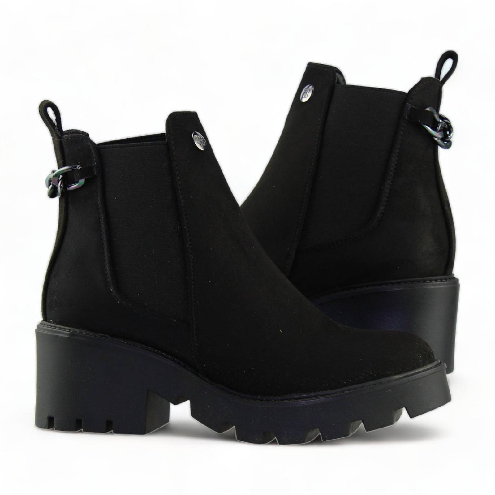 Botas De Gamuza Para Mujer Estilo 0996Es5 Marca Estonia Acabado Gamuza Color Negro