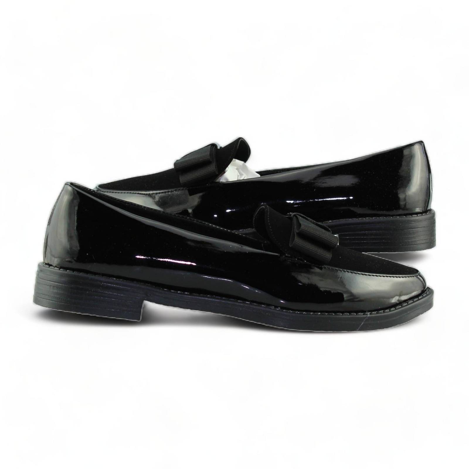 Mocasines Para Mujer Elegantes Estilo 1062Se5 Marca Seven Green Acabado Charol Color Negro 