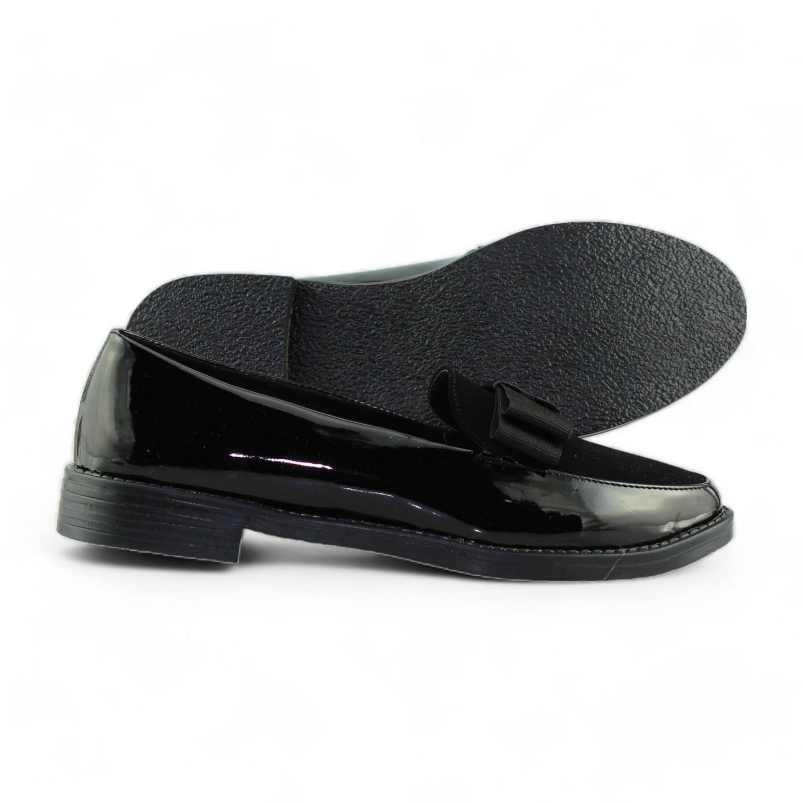 Mocasines Para Mujer Elegantes Estilo 1062Se5 Marca Seven Green Acabado Charol Color Negro 