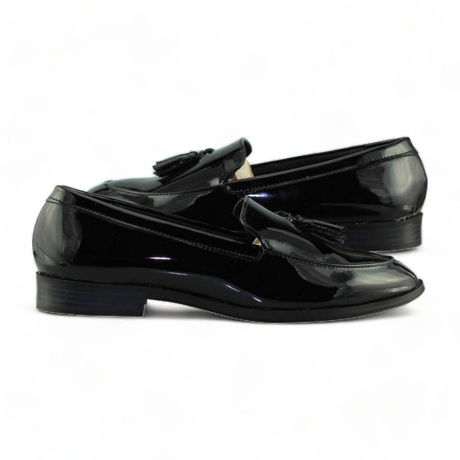 Mocasines Formales Para Mujer Estilo 0212Pi5 Marca Piso Nueve Acabado Charol Color Negro 