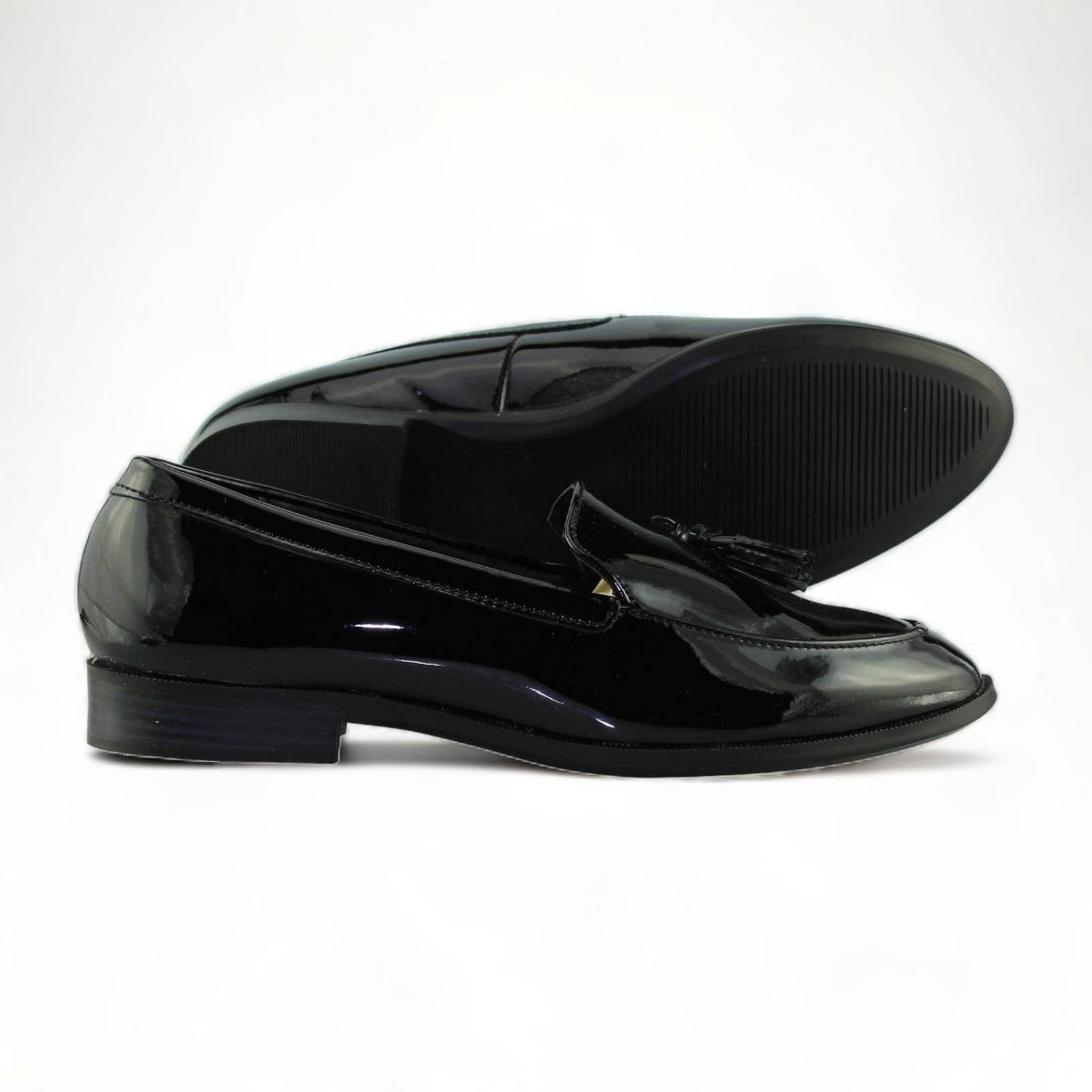 Mocasines Formales Para Mujer Estilo 0212Pi5 Marca Piso Nueve Acabado Charol Color Negro 