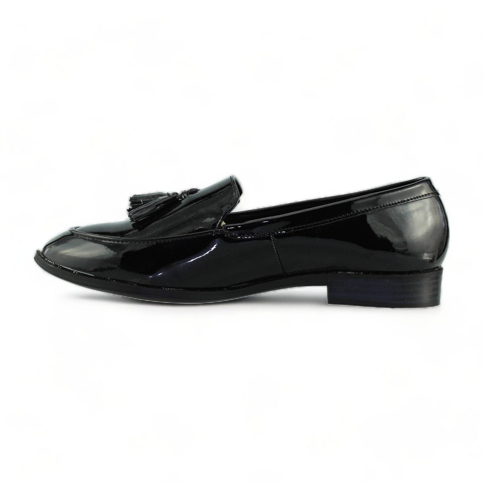 Mocasines Formales Para Mujer Estilo 0212Pi5 Marca Piso Nueve Acabado Charol Color Negro 