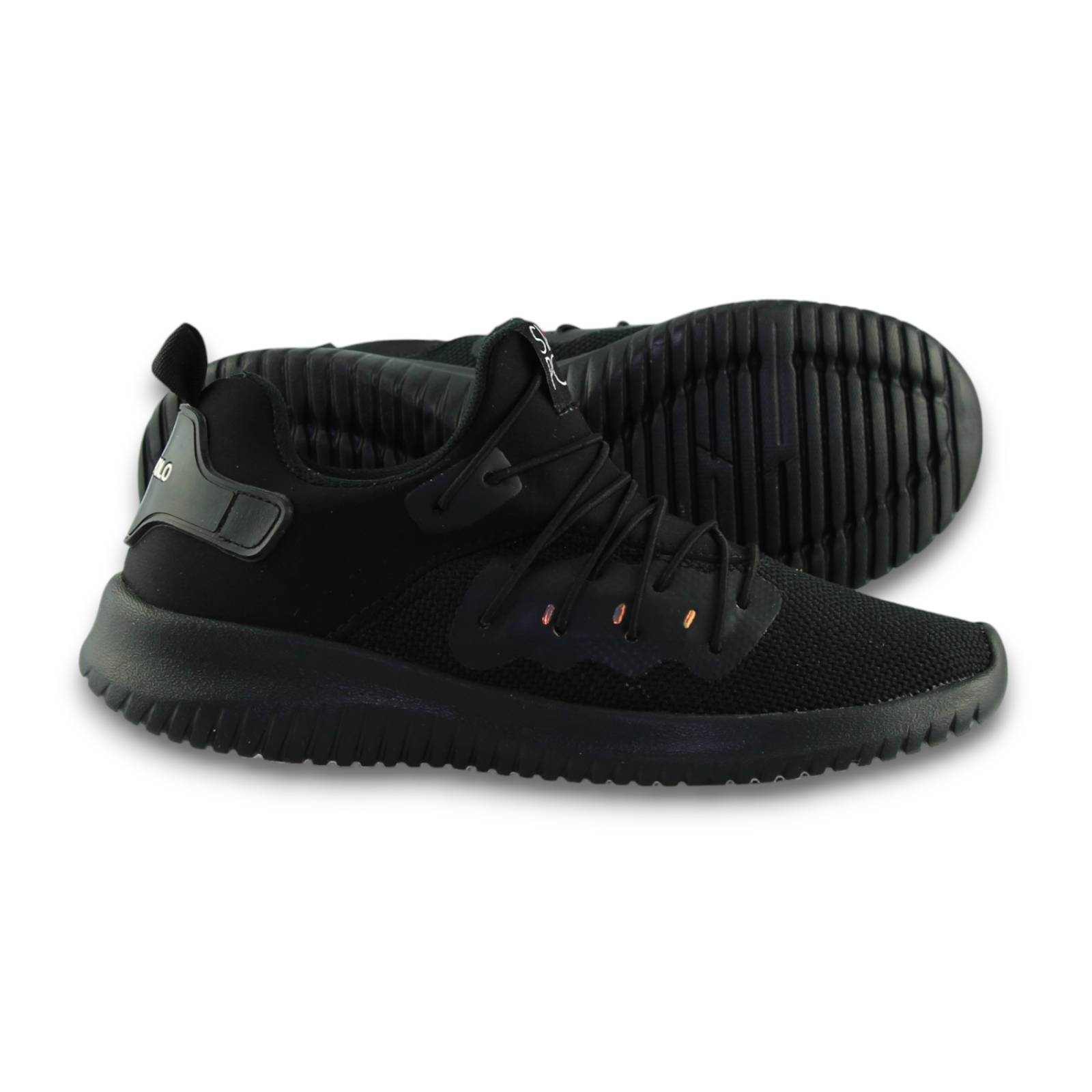 Tenis Deportivos Estilo 8290Sw5 Marca Swiss Polo Acabado Malla Color Negro 