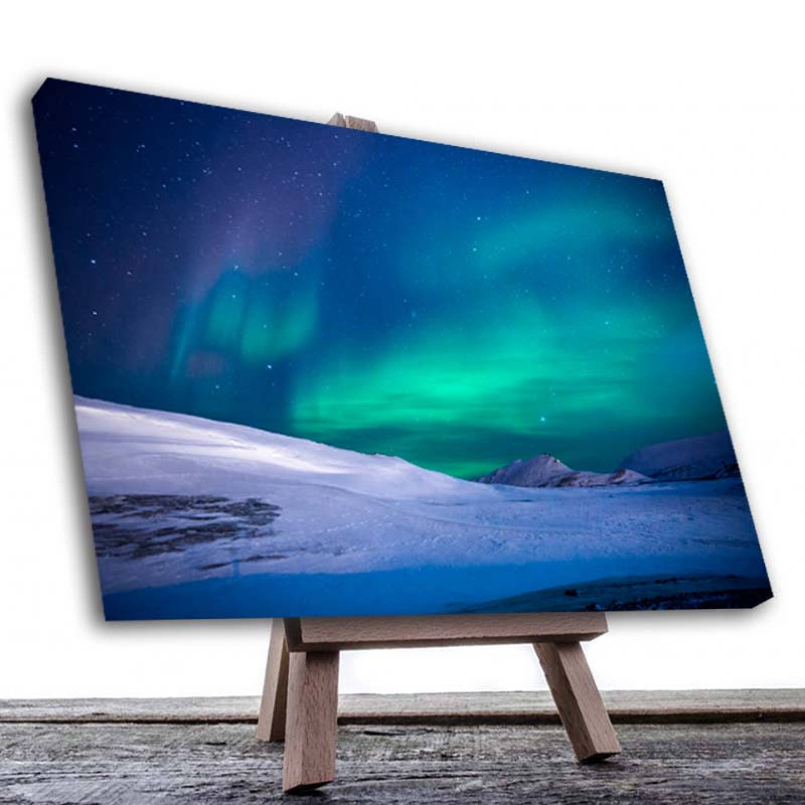 Cuadro Decorativo Canvas  Aurora Boreal.