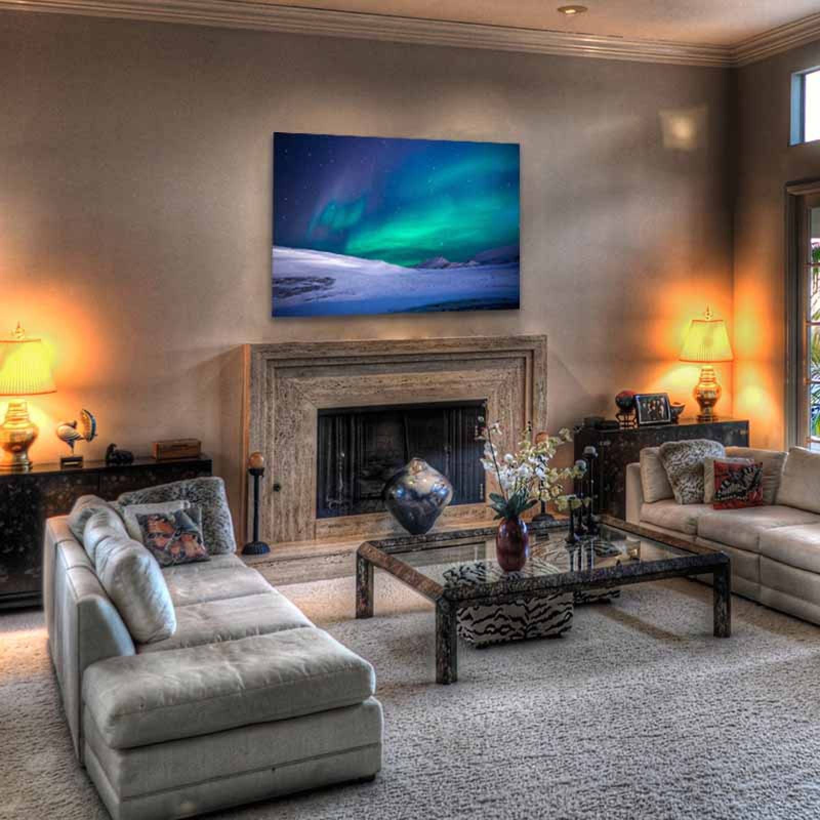 Cuadro Decorativo Canvas  Aurora Boreal.