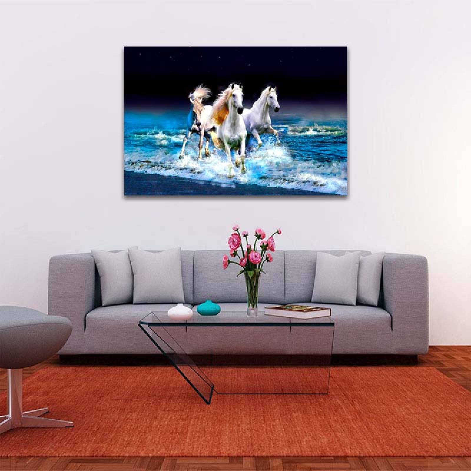 Cuadro Decorativo Caballos Galopando en la Playa #04