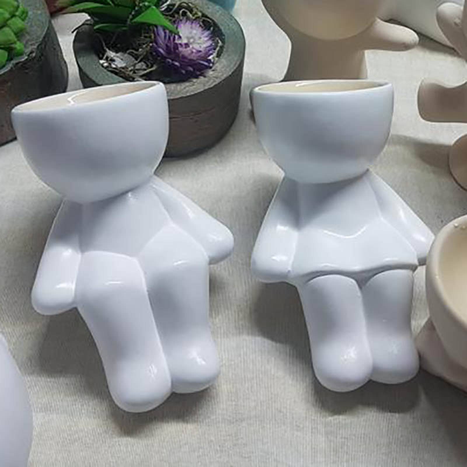 Maceta de Cerámica en Forma de Niños sentados