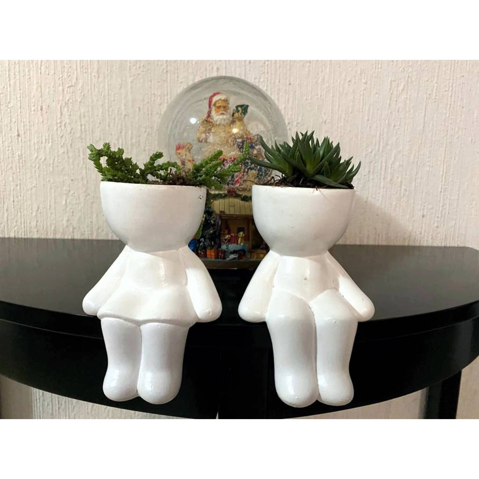 Maceta de Cerámica en Forma de Niños sentados