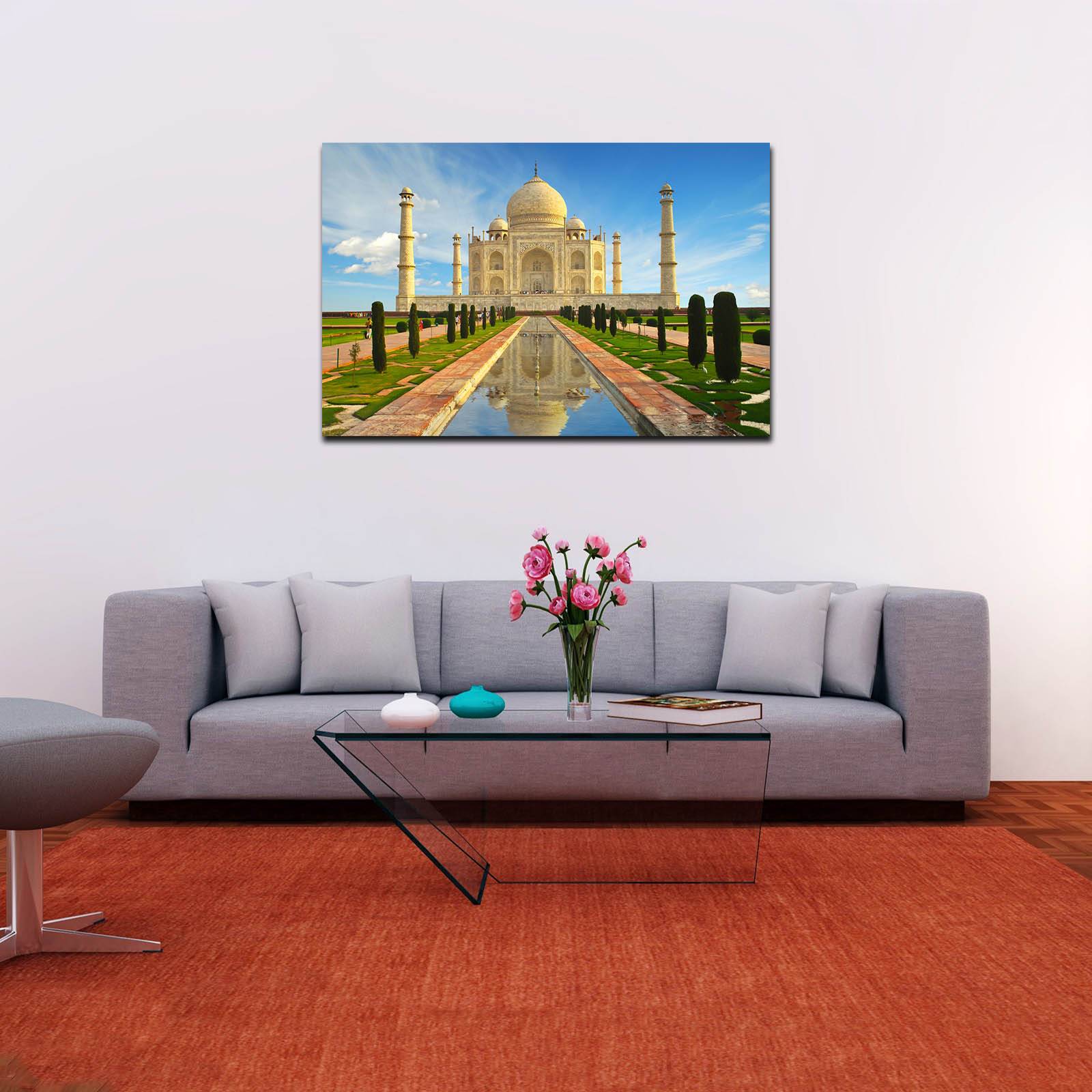 Cuadro Decorativo Canvas Paisaje del Taj Mahal de 60 x 40 cm