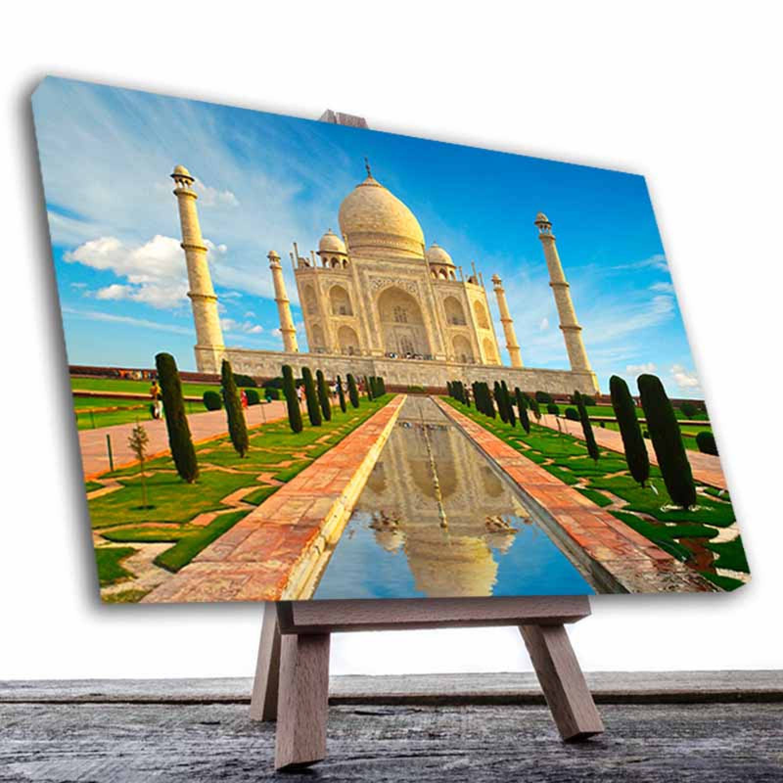 Cuadro Decorativo Canvas Paisaje del Taj Mahal de 135 X 90 cm.