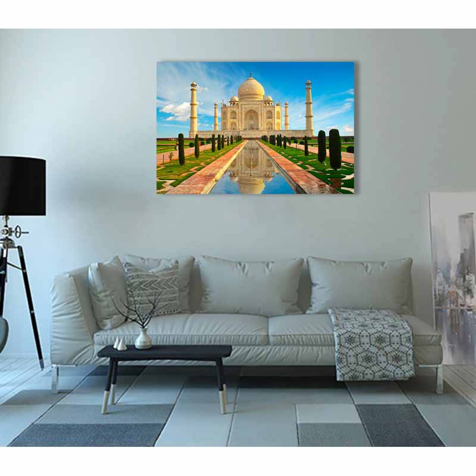 Cuadro Decorativo Canvas Paisaje del Taj Mahal de 135 X 90 cm.
