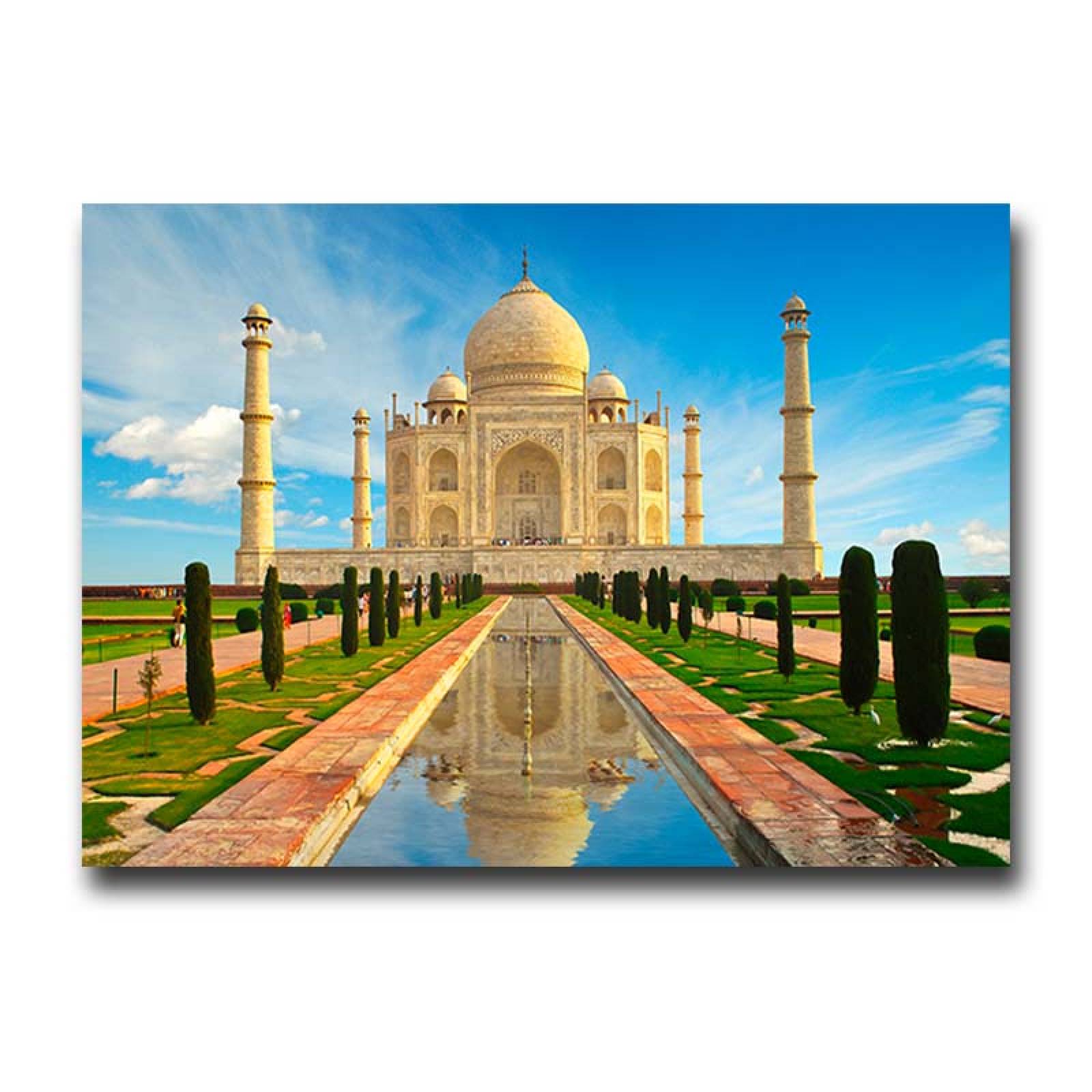 Cuadro Decorativo Canvas Paisaje del Taj Mahal de 135 X 90 cm.