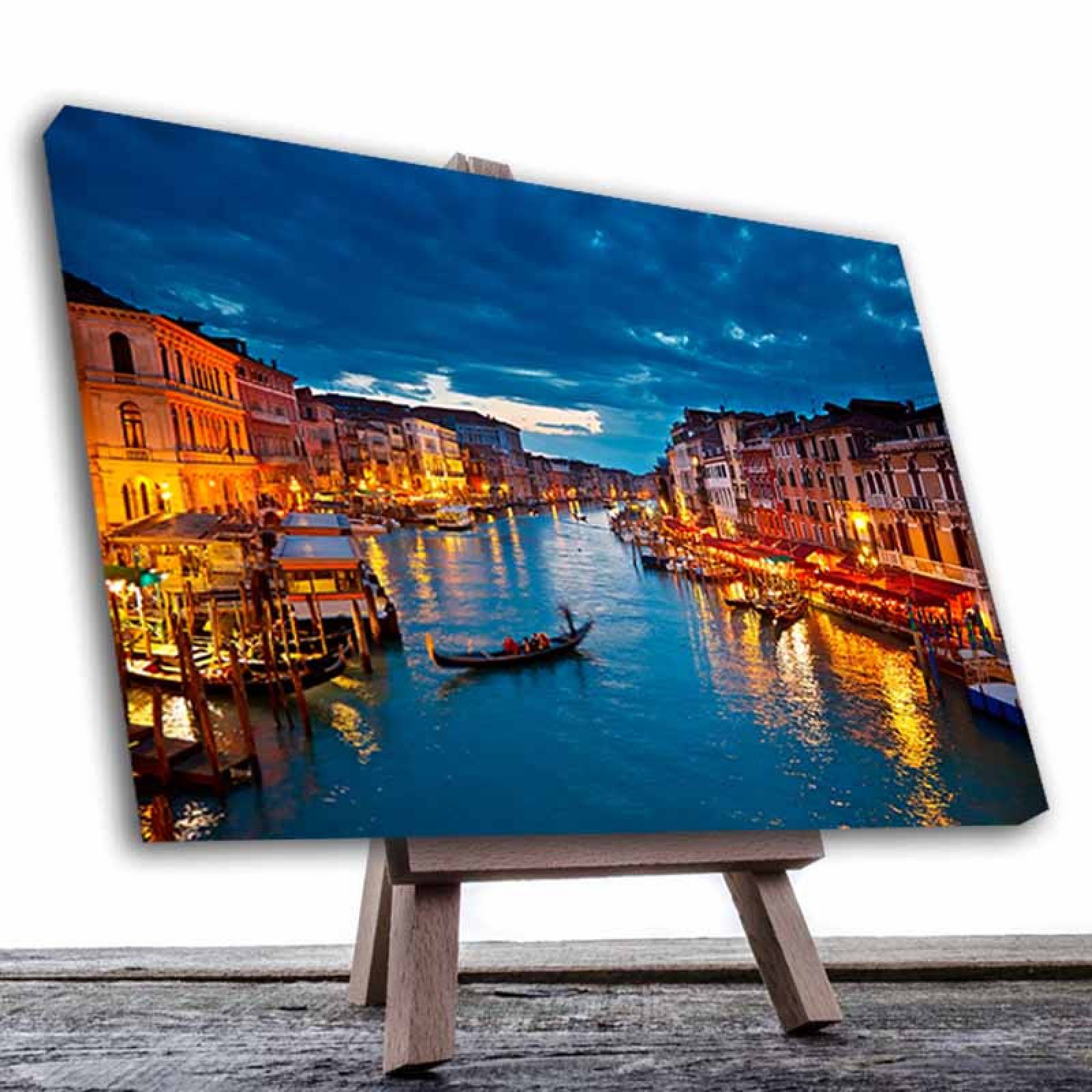 Cuadro Decorativo Canvas Paisaje del Gran Canal de Venecia de 135 X 90 cm.