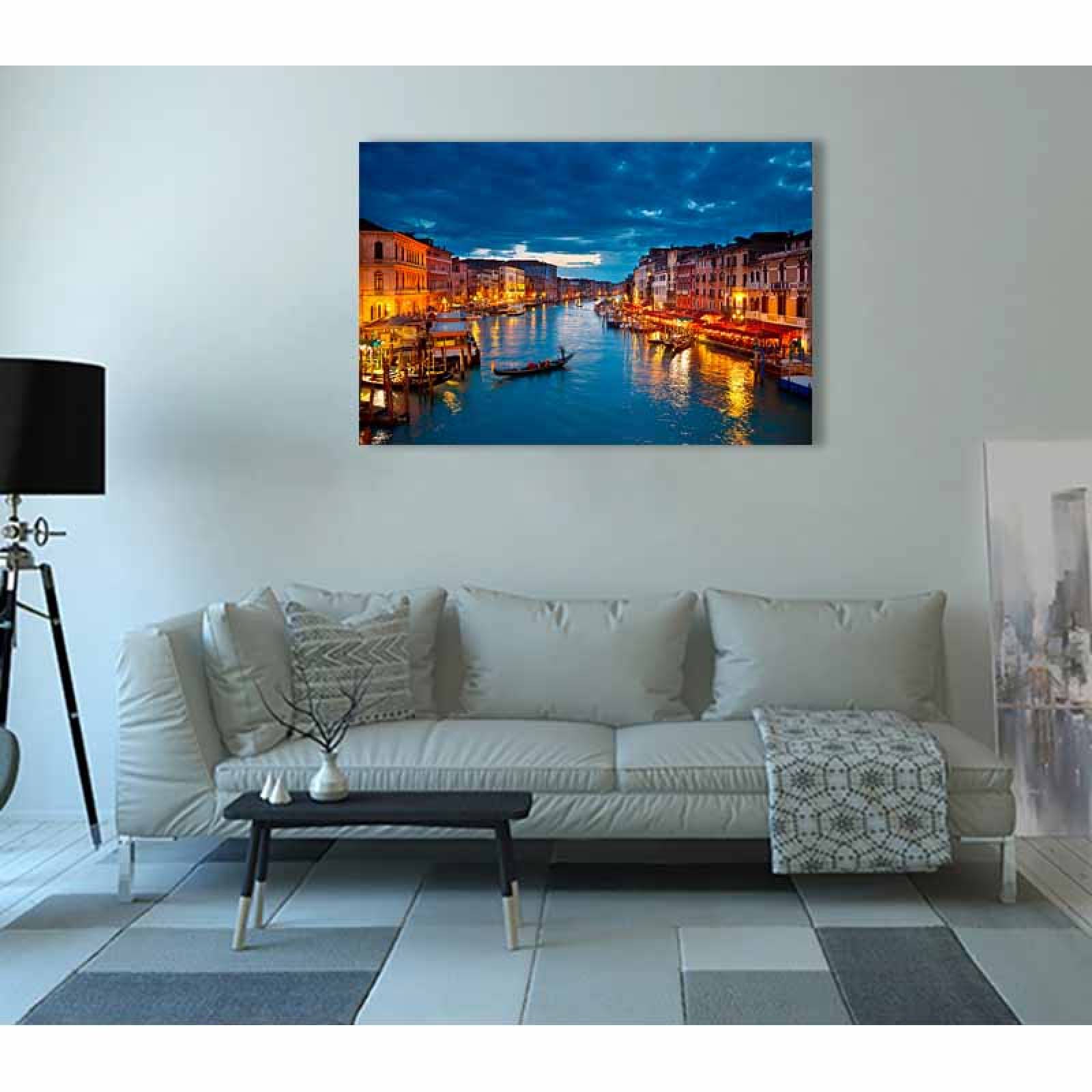 Cuadro Decorativo Canvas Paisaje del Gran Canal de Venecia de 135 X 90 cm.