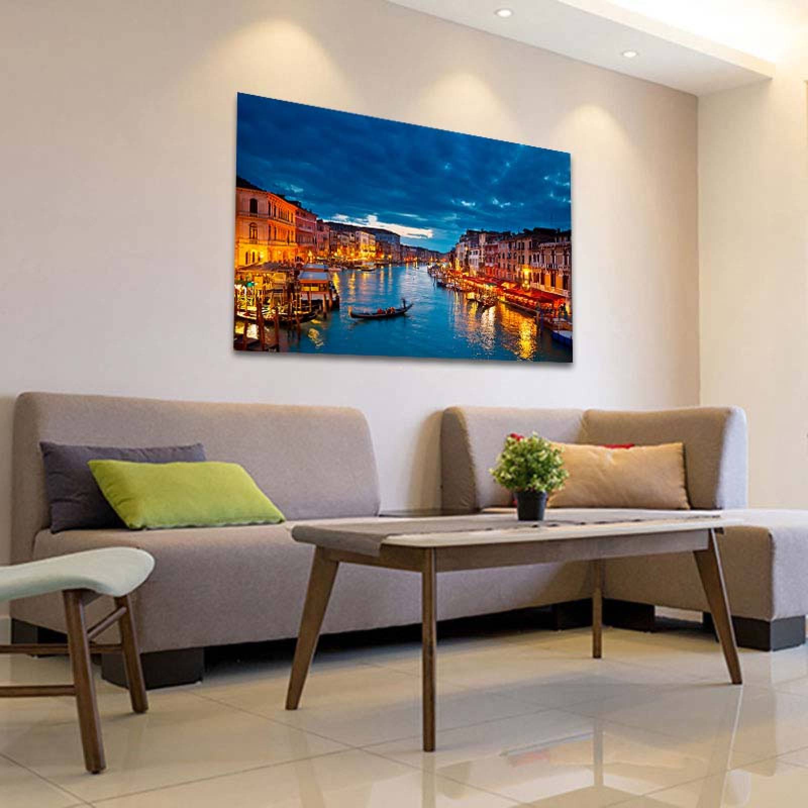 Cuadro Decorativo Canvas Paisaje del Gran Canal de Venecia de 135 X 90 cm.
