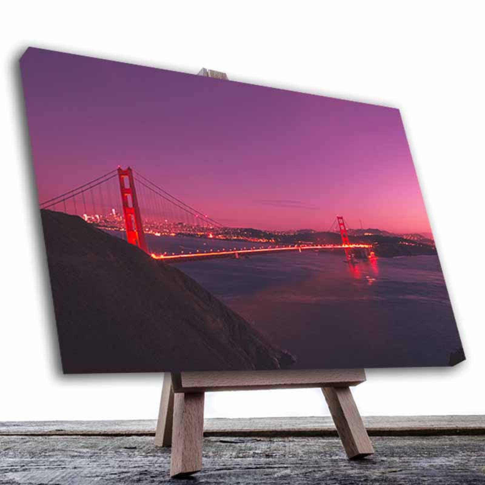Cuadro Decorativo Canvas Paisaje del Puente Golden Gate en san Francisco de 120 X 80 cm