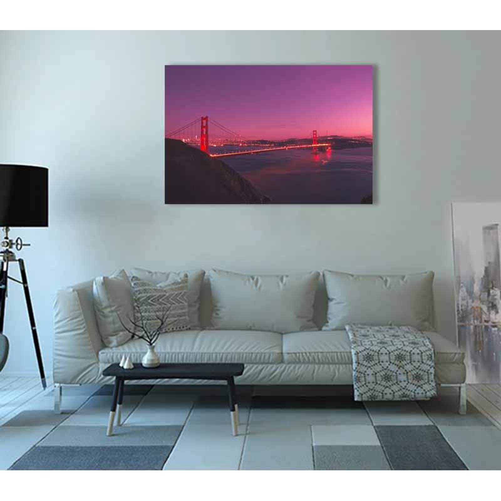 Cuadro Decorativo Canvas Paisaje del Puente Golden Gate en san Francisco de 120 X 80 cm