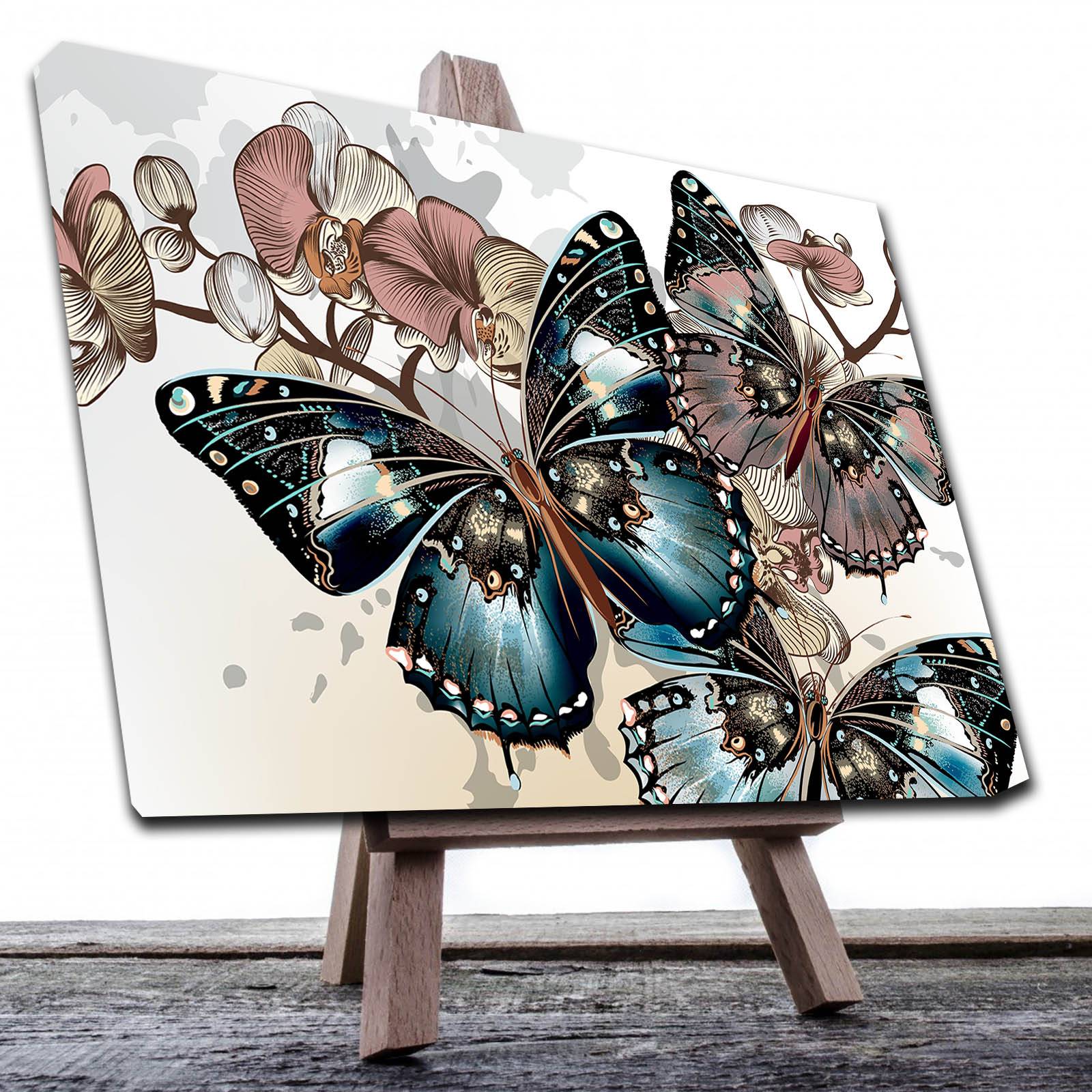 Cuadro Decorativo Arte Mariposas (80x50 Cm)