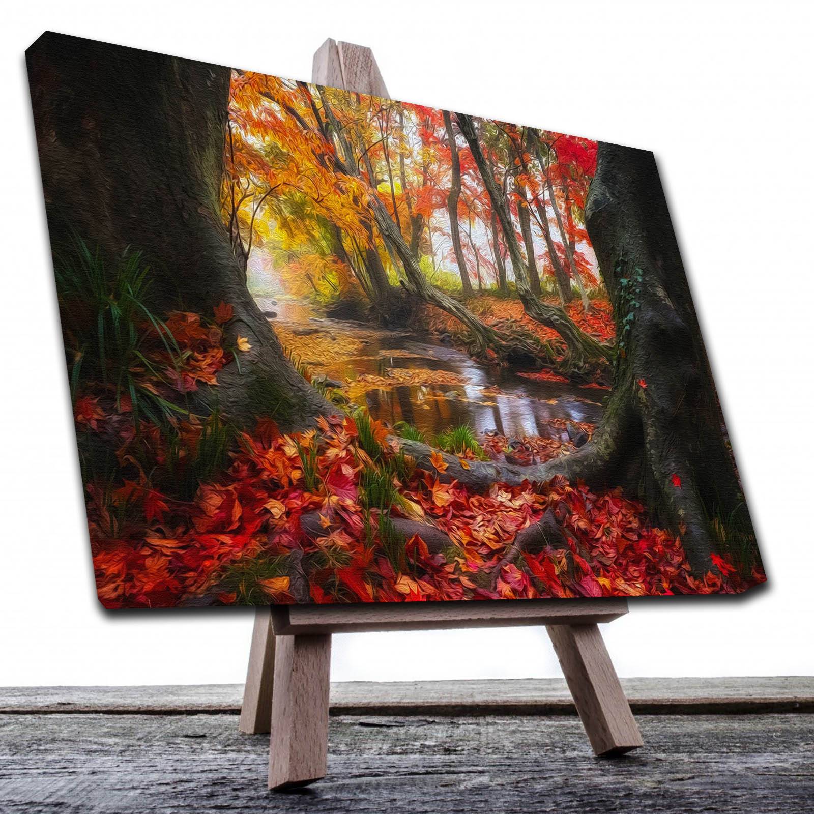 Cuadro Decorativo Canvas Paisaje de Rio en el Bosque #2 de 60 x 40 cm