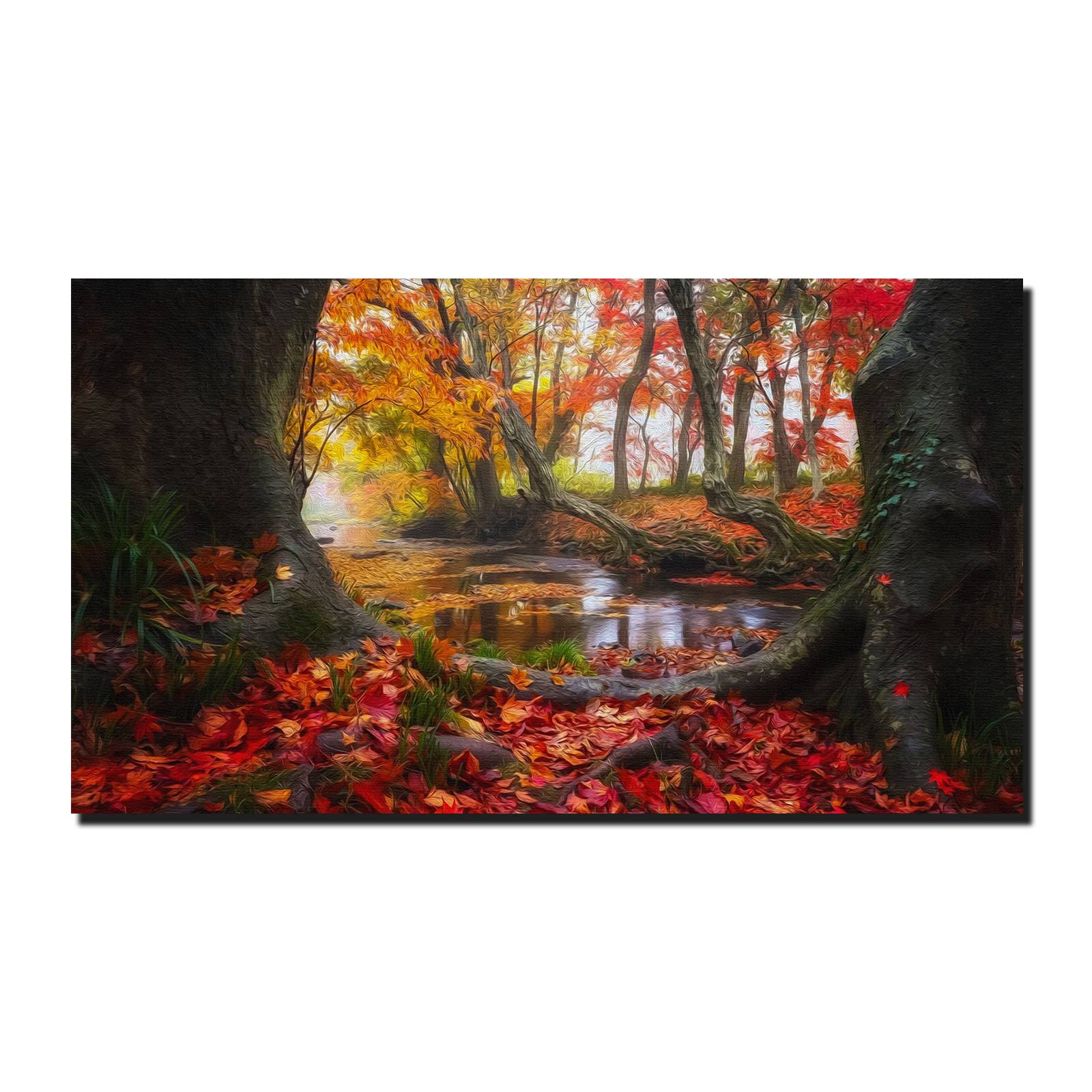 Cuadro Decorativo Canvas Paisaje de Rio en el Bosque #2 de 60 x 40 cm