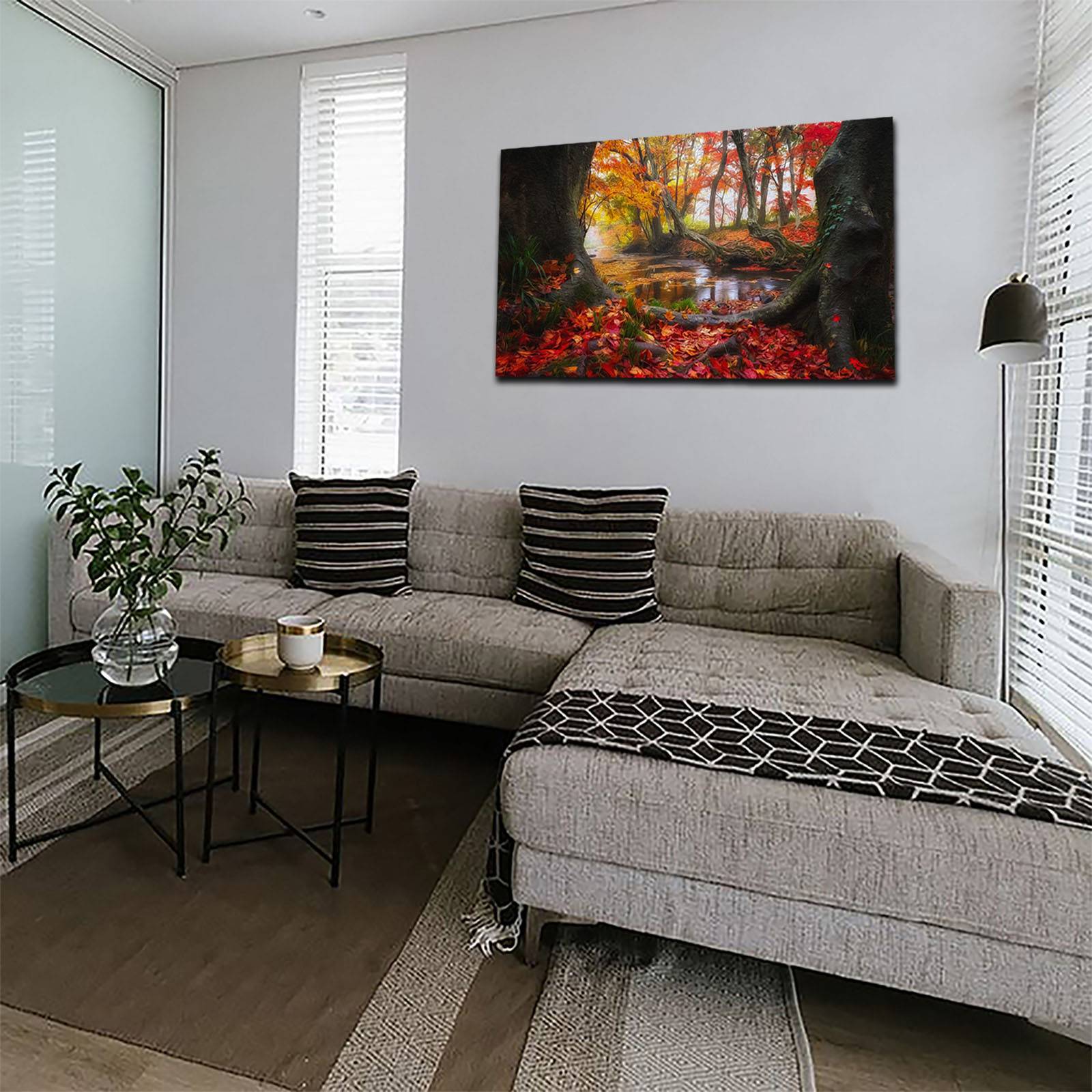 Cuadro Decorativo Canvas Paisaje de Rio en el Bosque #2 de 60 x 40 cm