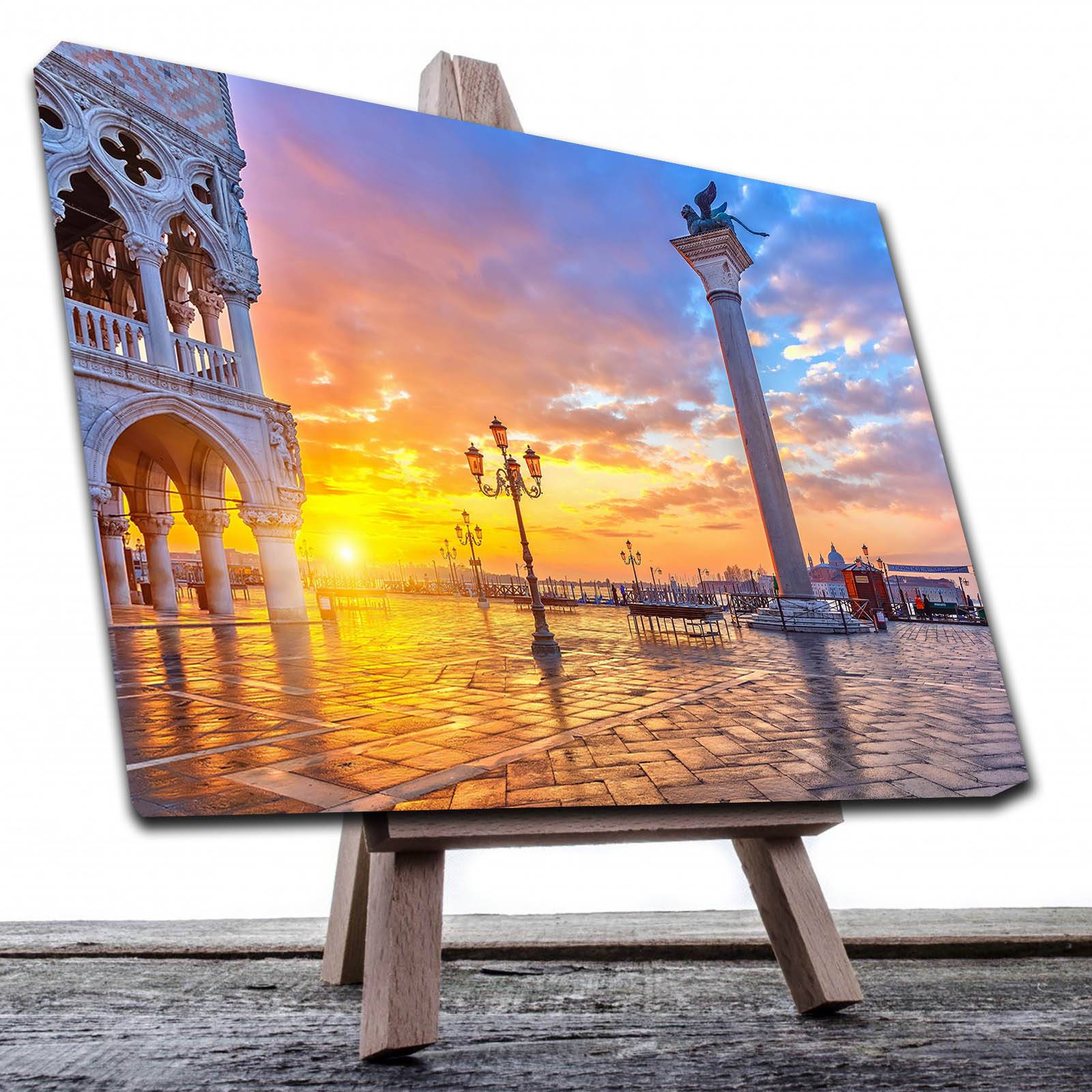Cuadro Decorativo Canvas Paisaje de la Basílica de San Marcos en Italia de 90 X 60 cm