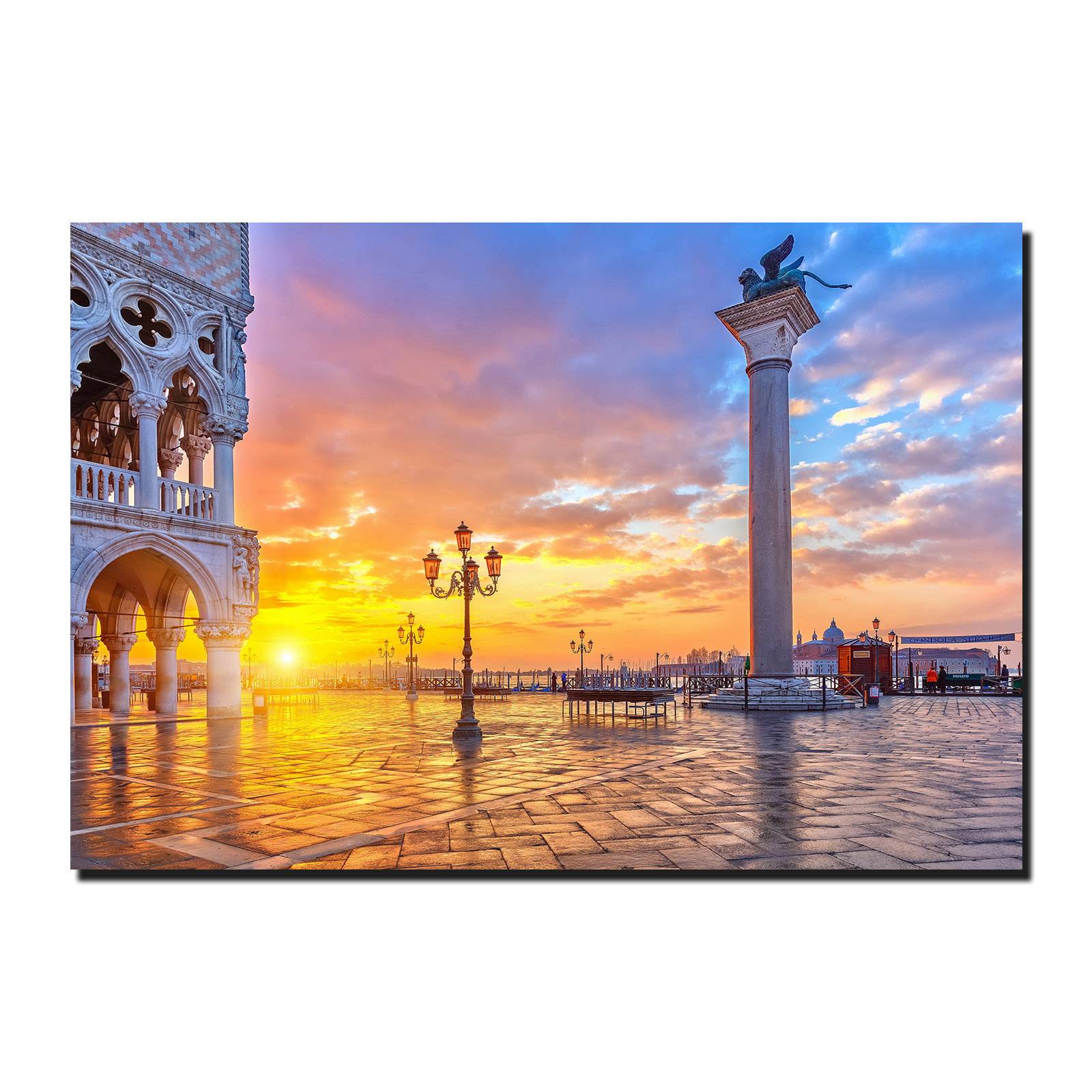 Cuadro Decorativo Canvas Paisaje de la Basílica de San Marcos en Italia de 90 X 60 cm