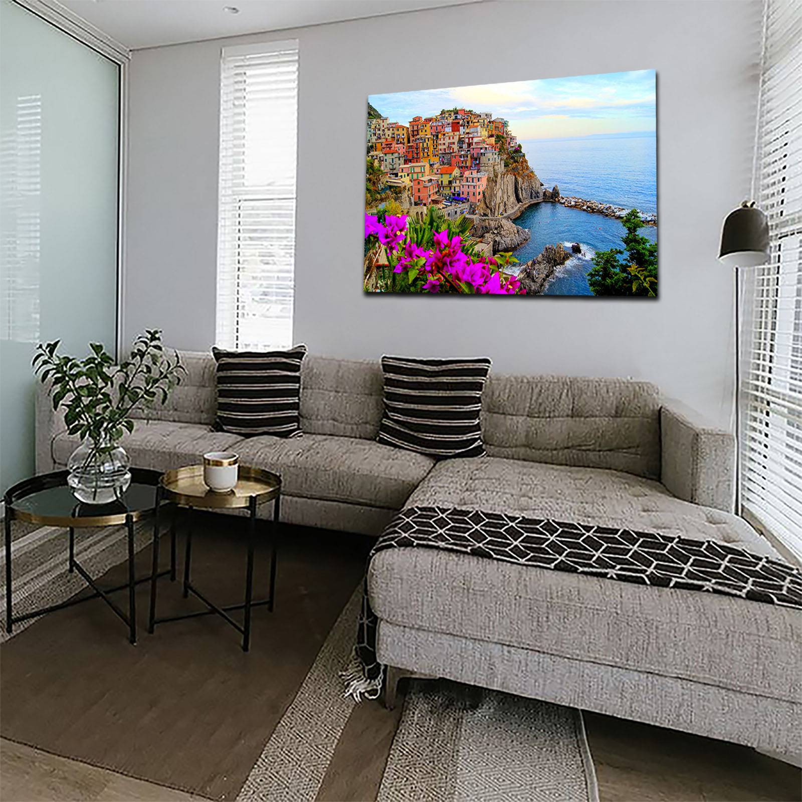 Cuadro Decorativo Canvas Paisaje del Parque Nacional de Italia Cinque Terre de 90 X 60 cm