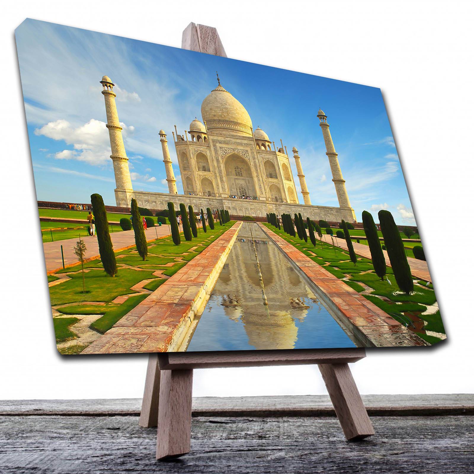 Cuadro Decorativo Canvas Paisaje del Taj Mahal de 120 X 60 cm