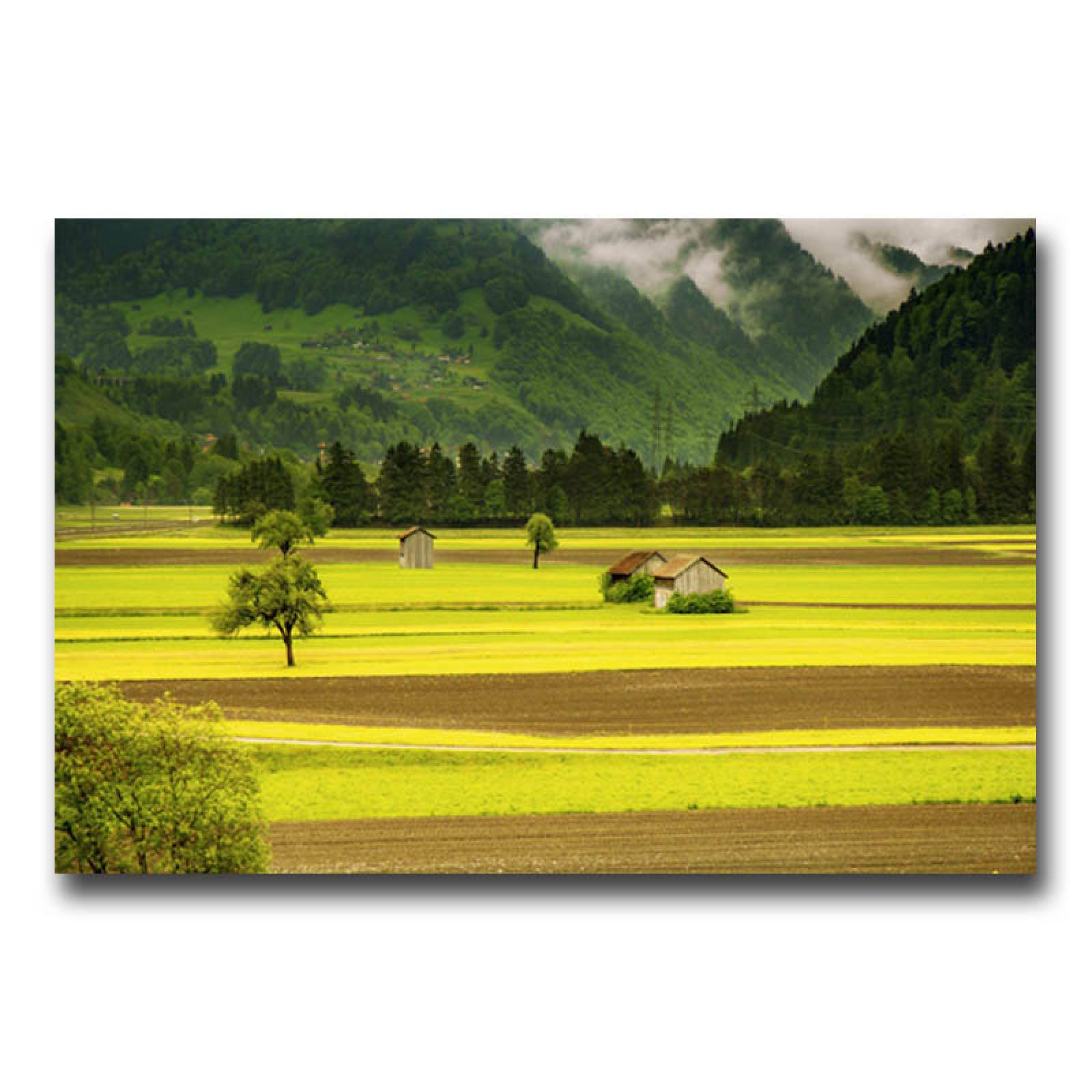 Cuadro Decorativo Canvas  Cabañas en la Pradera. 120 X 60 cm.