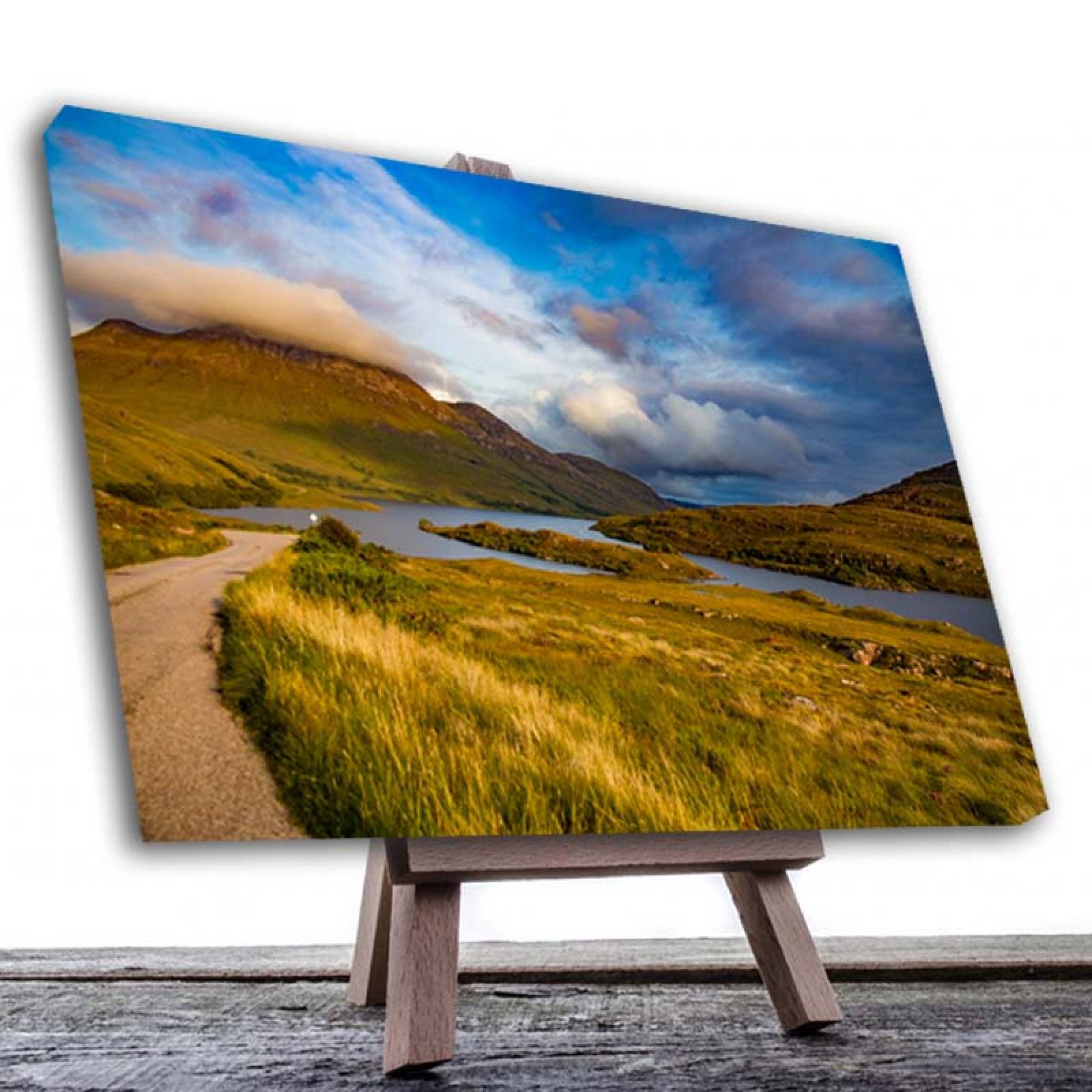 Cuadro Decorativo Canvas Río en la Pradera 120 X 60 cm.