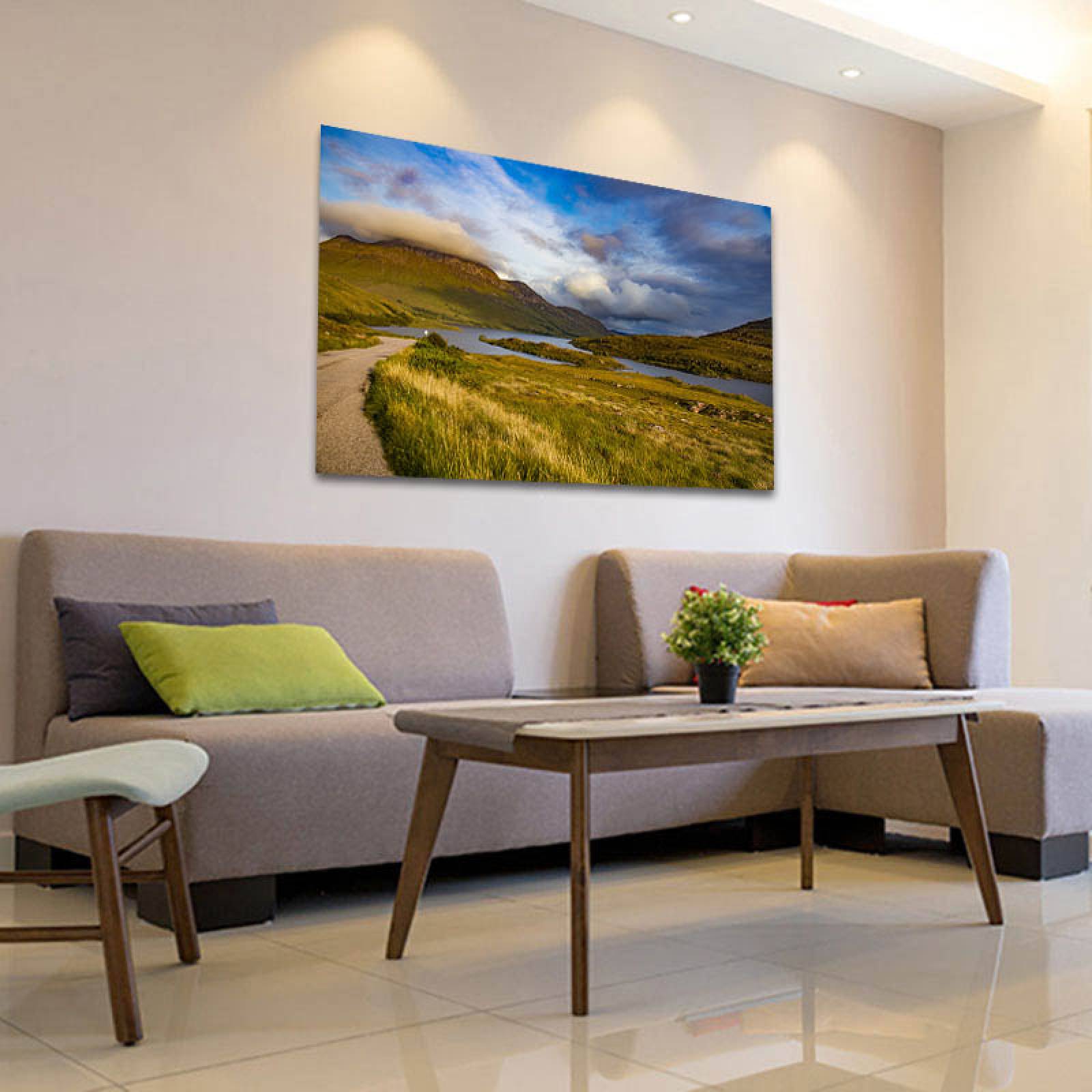 Cuadro Decorativo Canvas Río en la Pradera 120 X 60 cm.