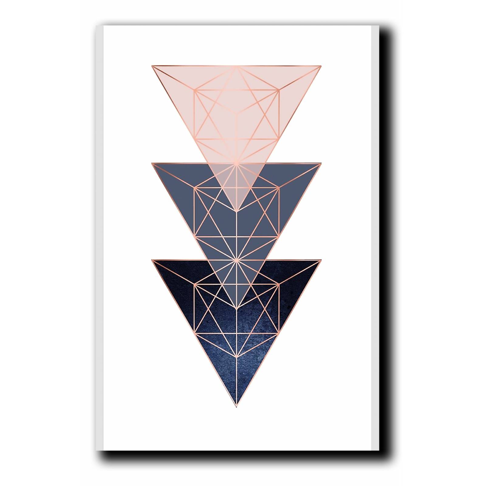 Cuadros Decorativos Set de 3 piezas Canvas figura geométricas moderno 60X90 cm cada uno