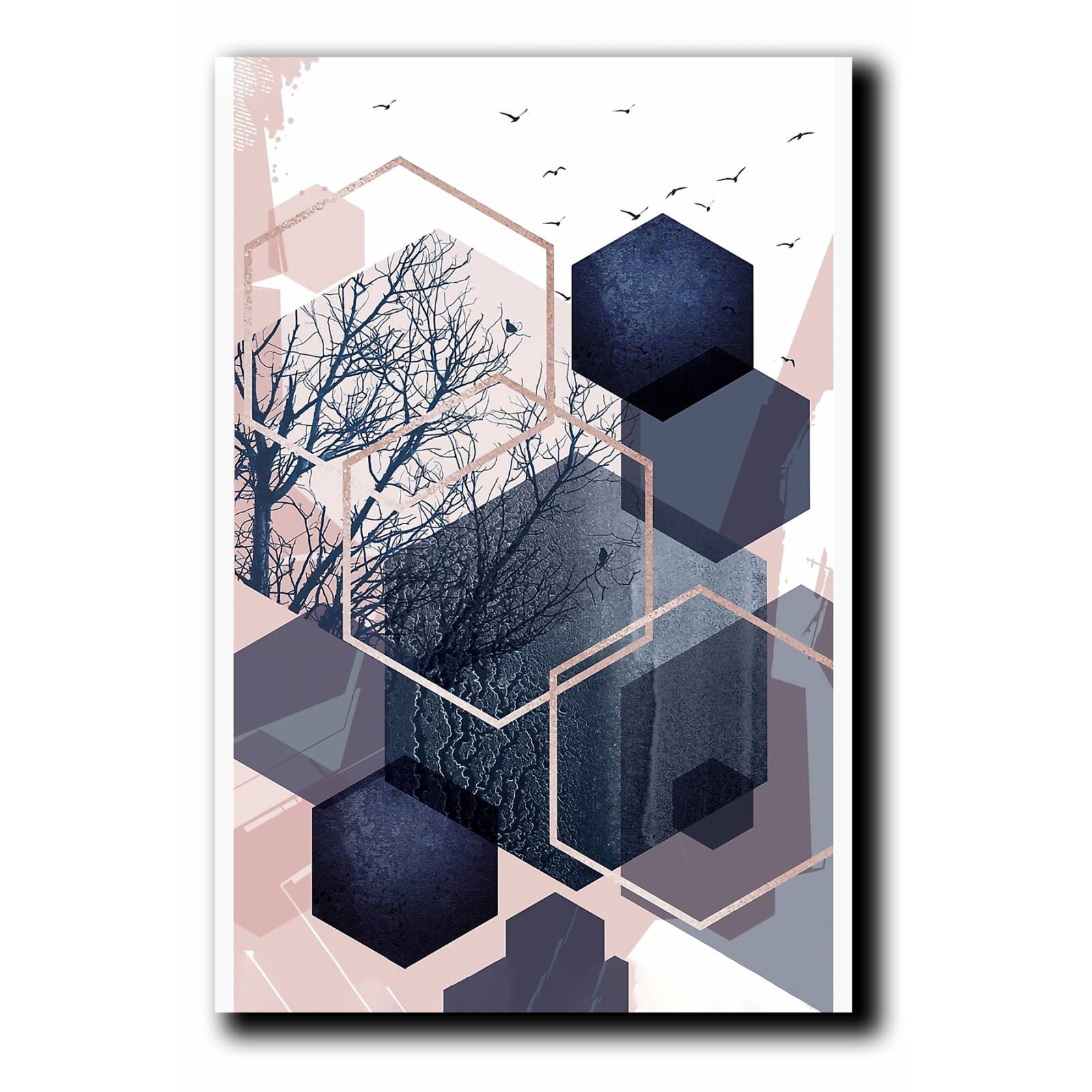 Cuadros Decorativos Set de 3 piezas Canvas figura geométricas moderno 60X90 cm cada uno