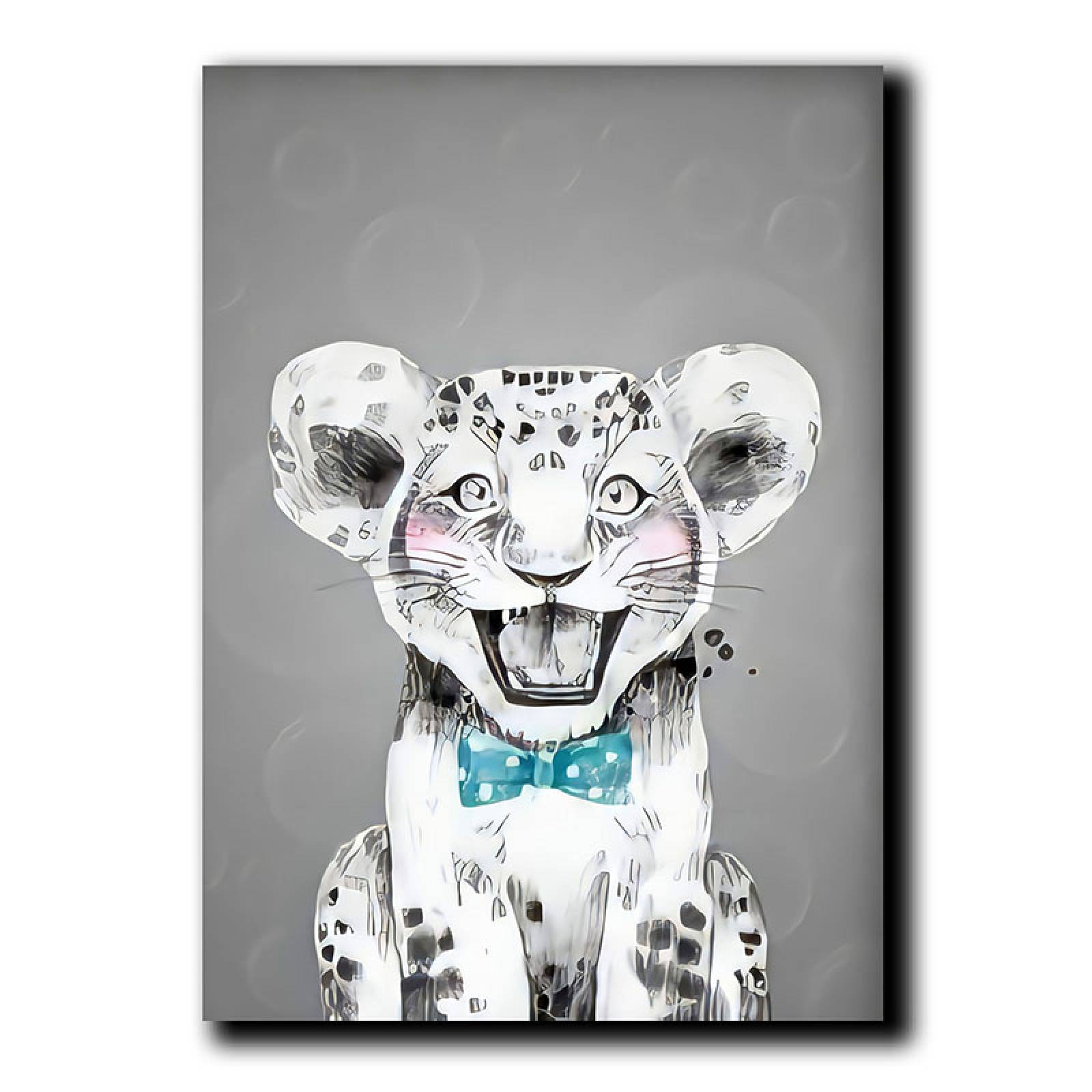 Cuadros Decorativos Set de 3 Piezas Para niños Tigre Elefante y Jirafa 40 X 60 cm