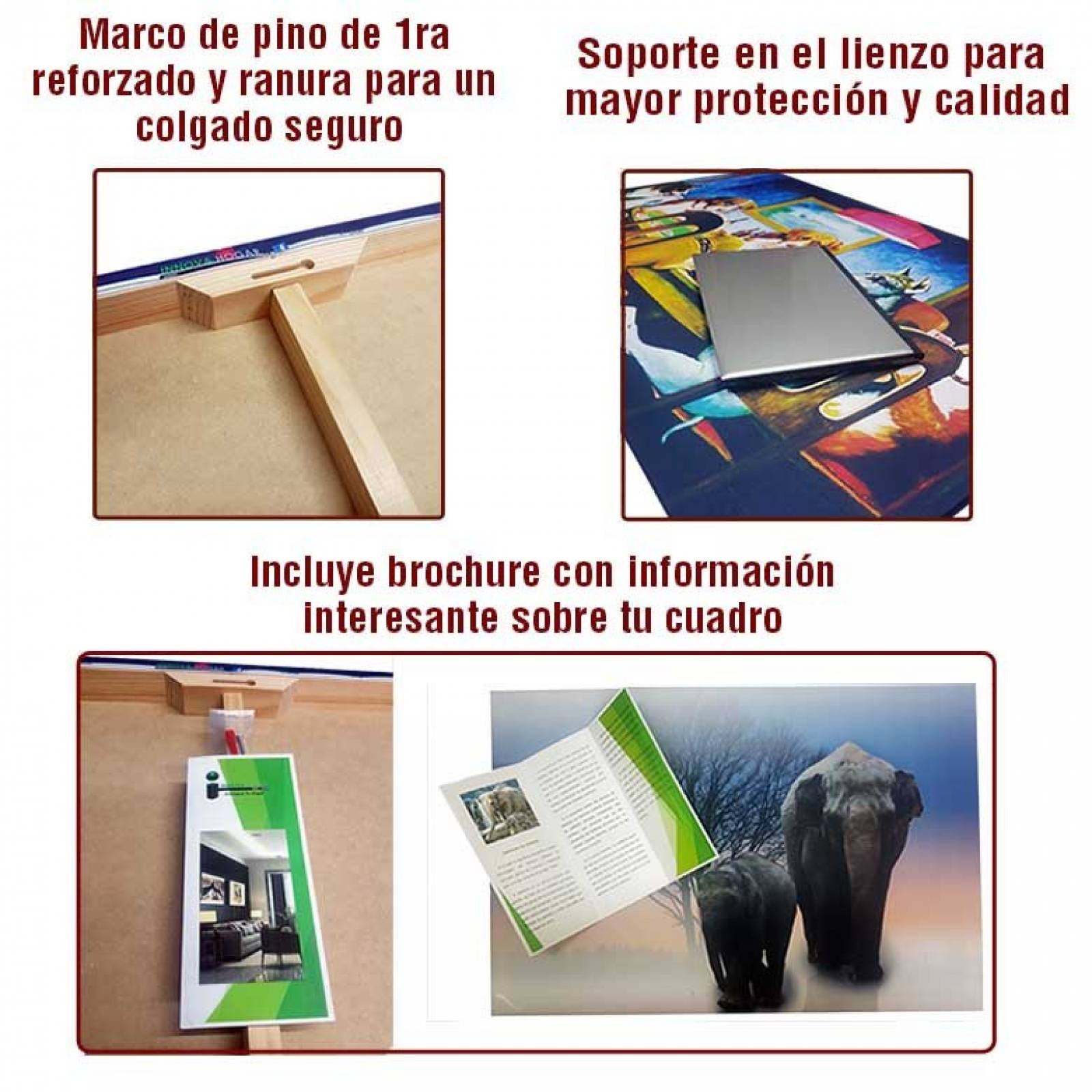 Cuadros Decorativos Set de 3 Piezas Para niñas Unicornio, Jirafa y globos 40 X 60 cm