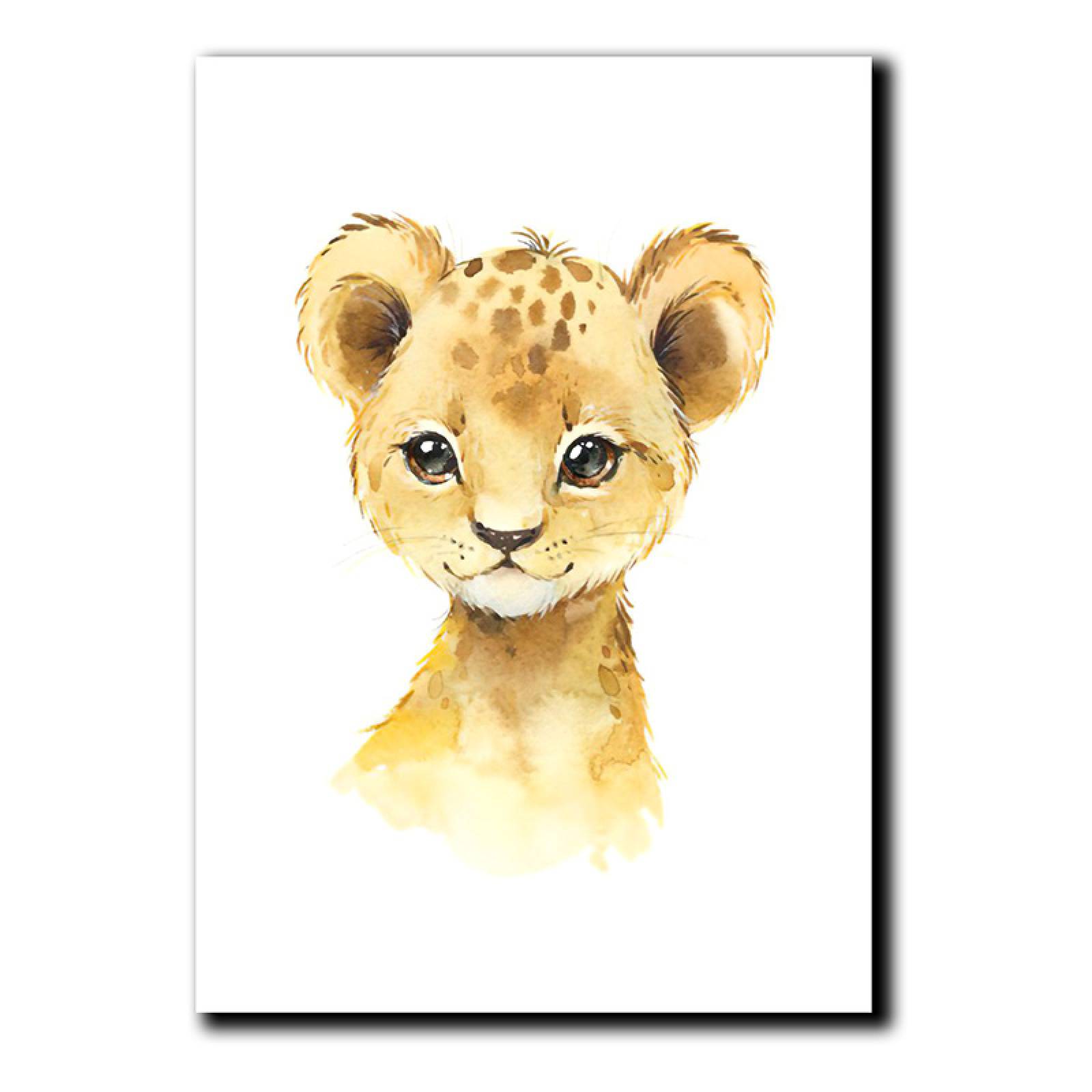 Cuadros Decorativos Set de 3 Piezas Para niños Tigre Elefante y Jirafa #2 20 X 30 cm