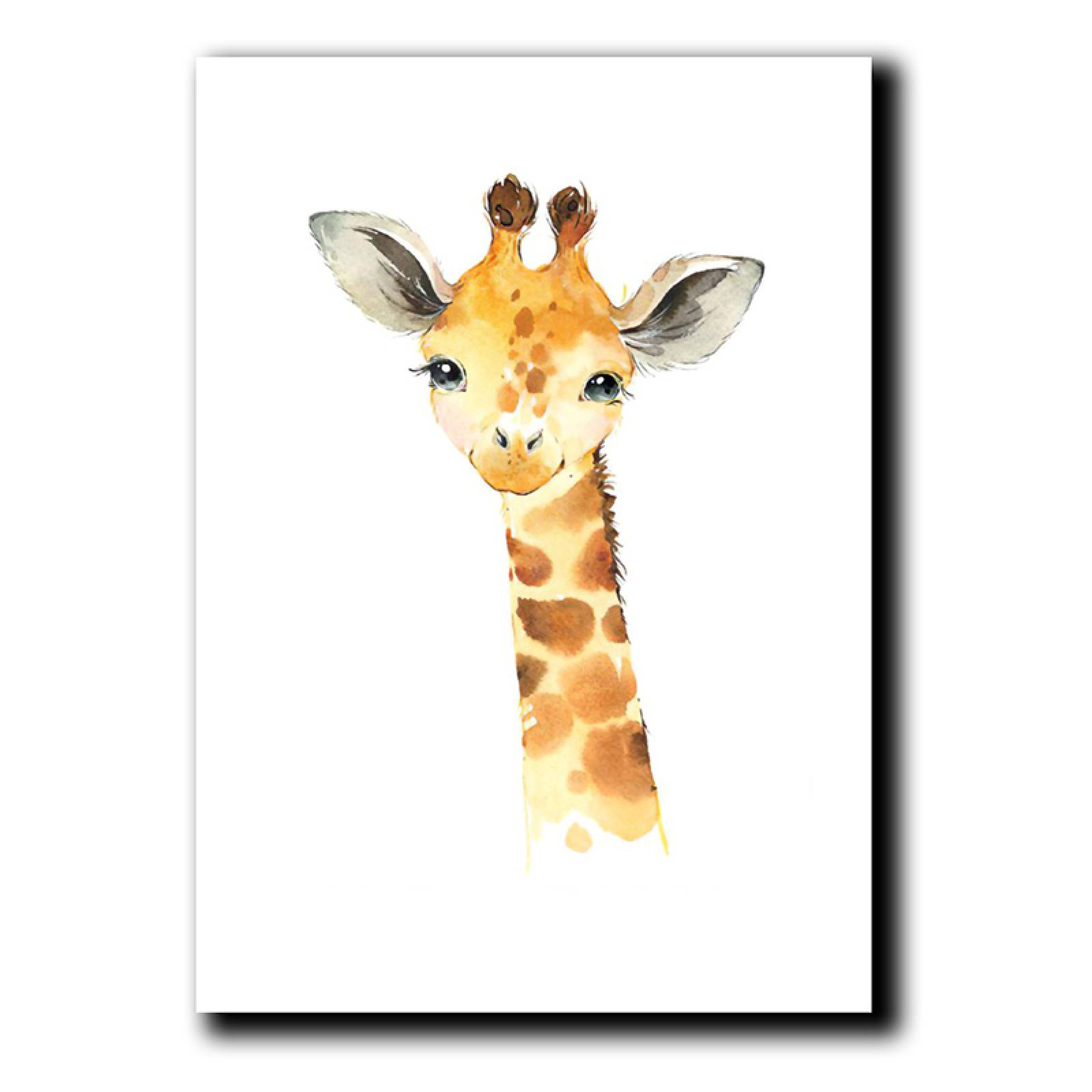 Cuadros Decorativos Set de 3 Piezas Para niños Tigre Elefante y Jirafa #2 20 X 30 cm