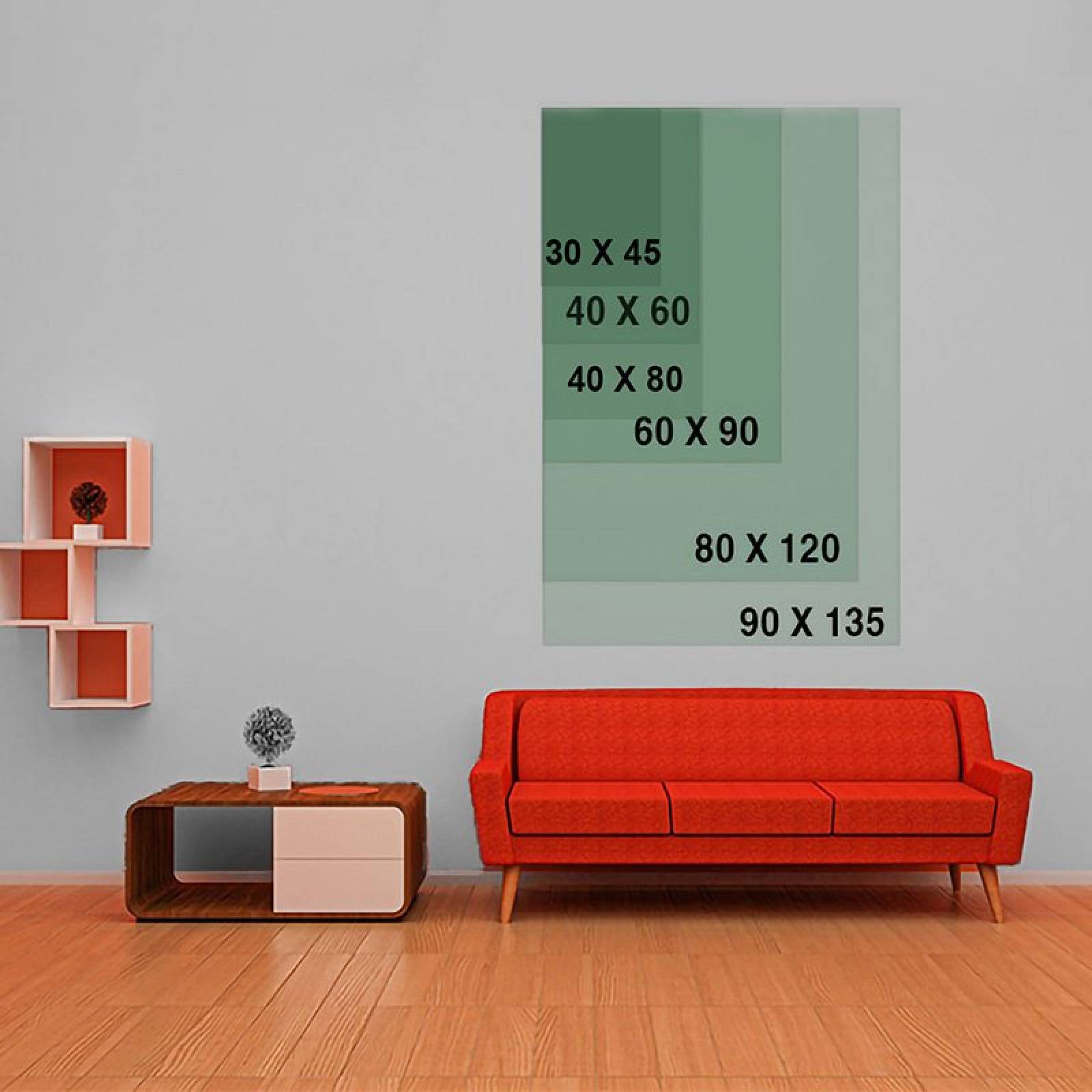 Cuadro Decorativo Minimalista de Hoja Dorada #44 de 40 X 60 cm